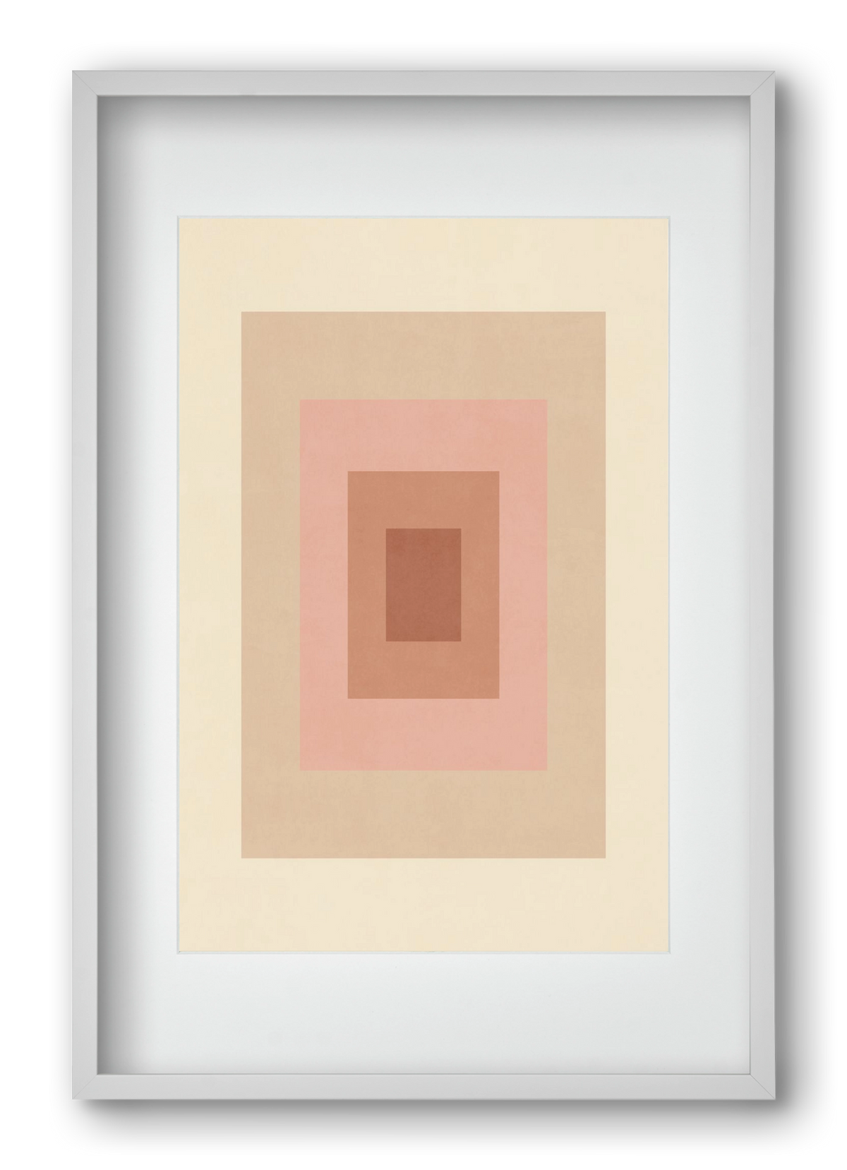 Rectangular Composition 05, 40x60 cm (30x45 cm), Fehér keret, paszpartuval
