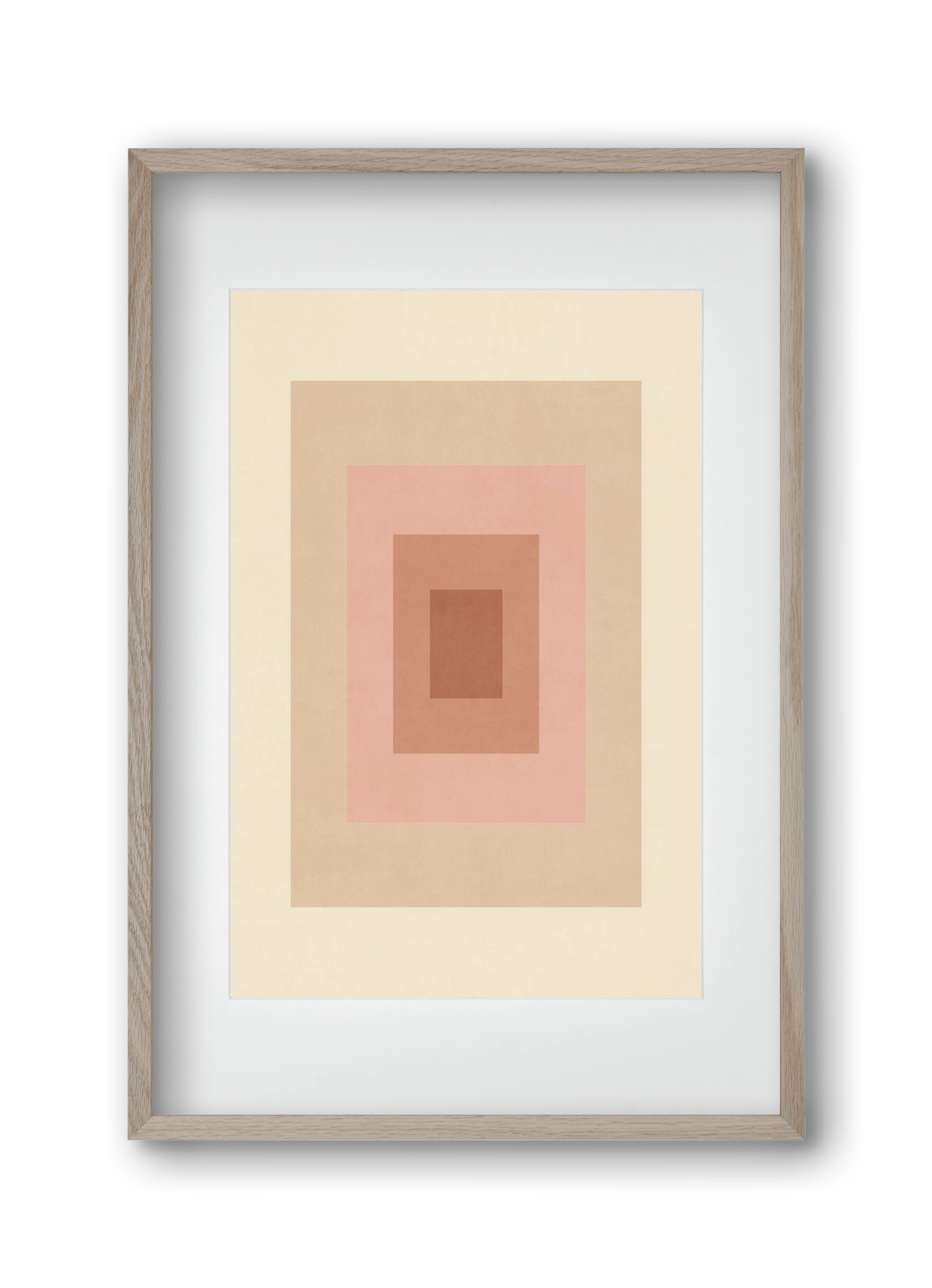 Rectangular Composition 05, 30x45 cm (20x30 cm), Tölgy keret, paszpartuval