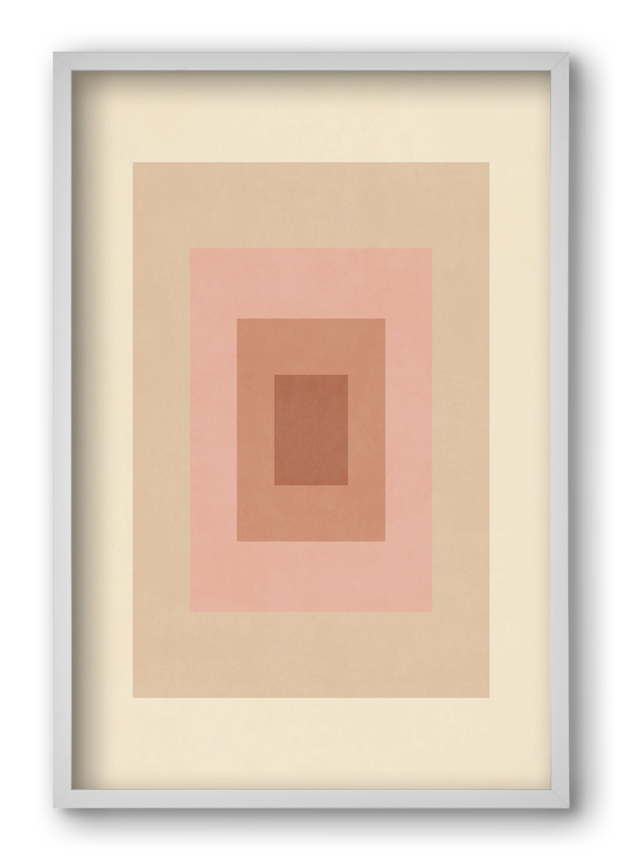 Rectangular Composition 05, 40x60 cm (40x60 cm), Fehér keret