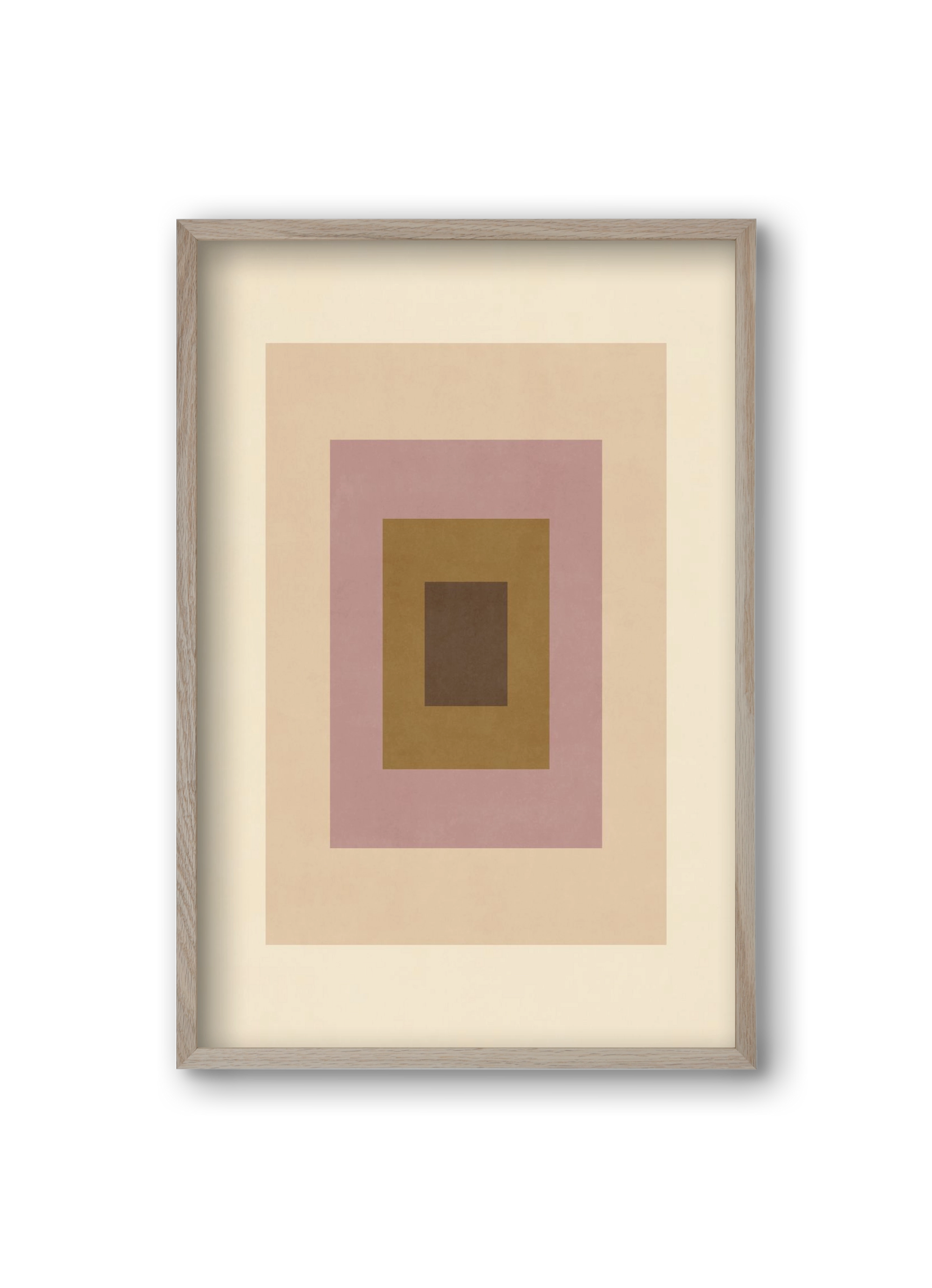 Rectangular Composition 06, 20x30 cm (20x30 cm), Tölgy keret