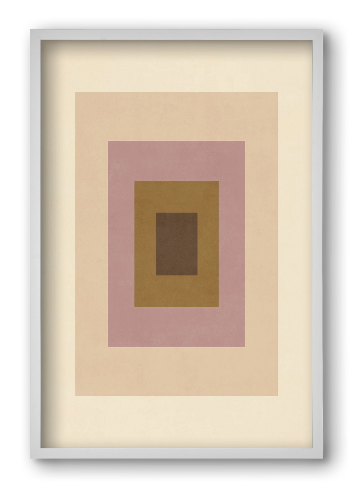 Rectangular Composition 06, 40x60 cm (40x60 cm), Fehér keret