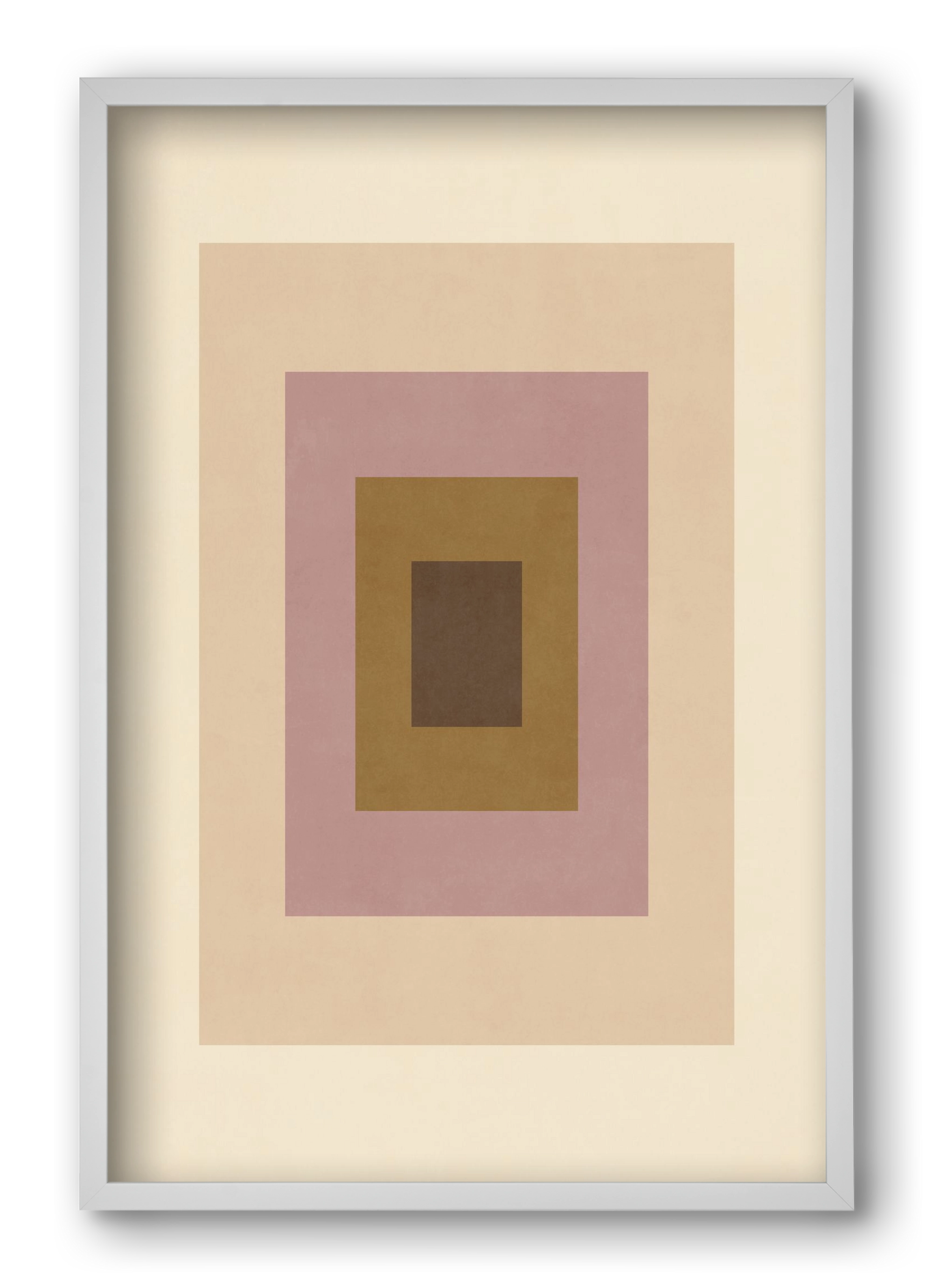 Rectangular Composition 06, 40x60 cm (40x60 cm), Fehér keret
