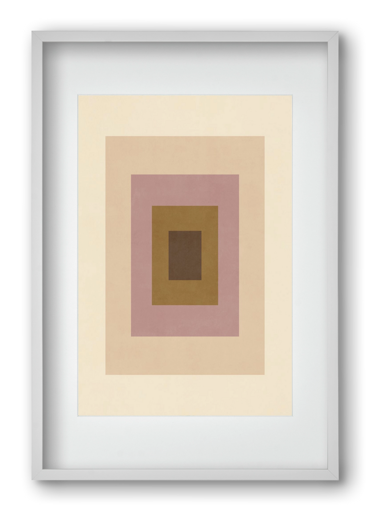 Rectangular Composition 06, 40x60 cm (30x45 cm), Fehér keret, paszpartuval
