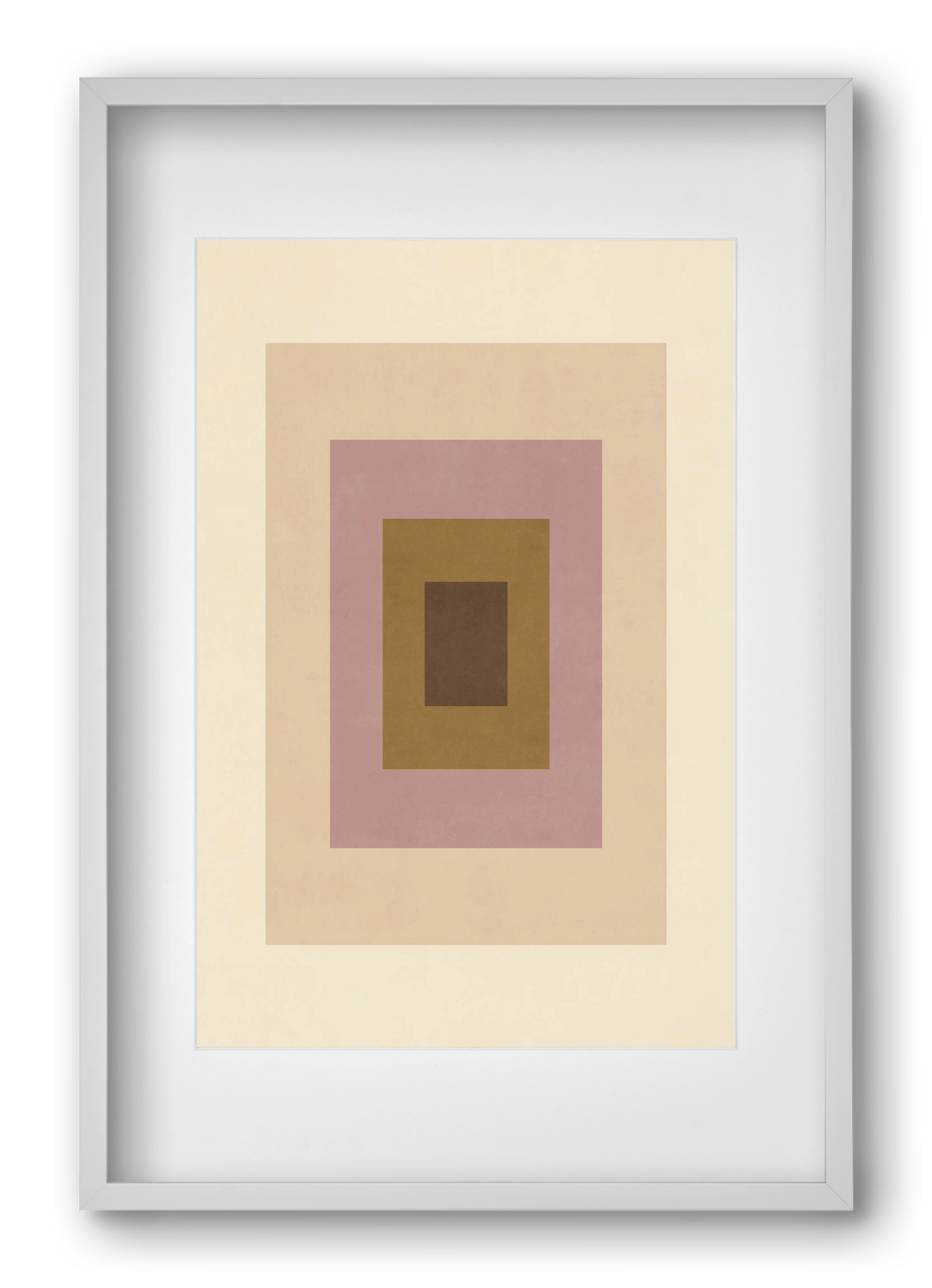 Rectangular Composition 06, 40x60 cm (30x45 cm), Fehér keret, paszpartuval