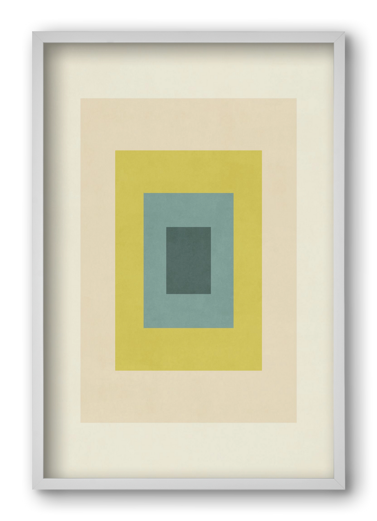 Rectangular Composition 08, 40x60 cm (40x60 cm), Fehér keret