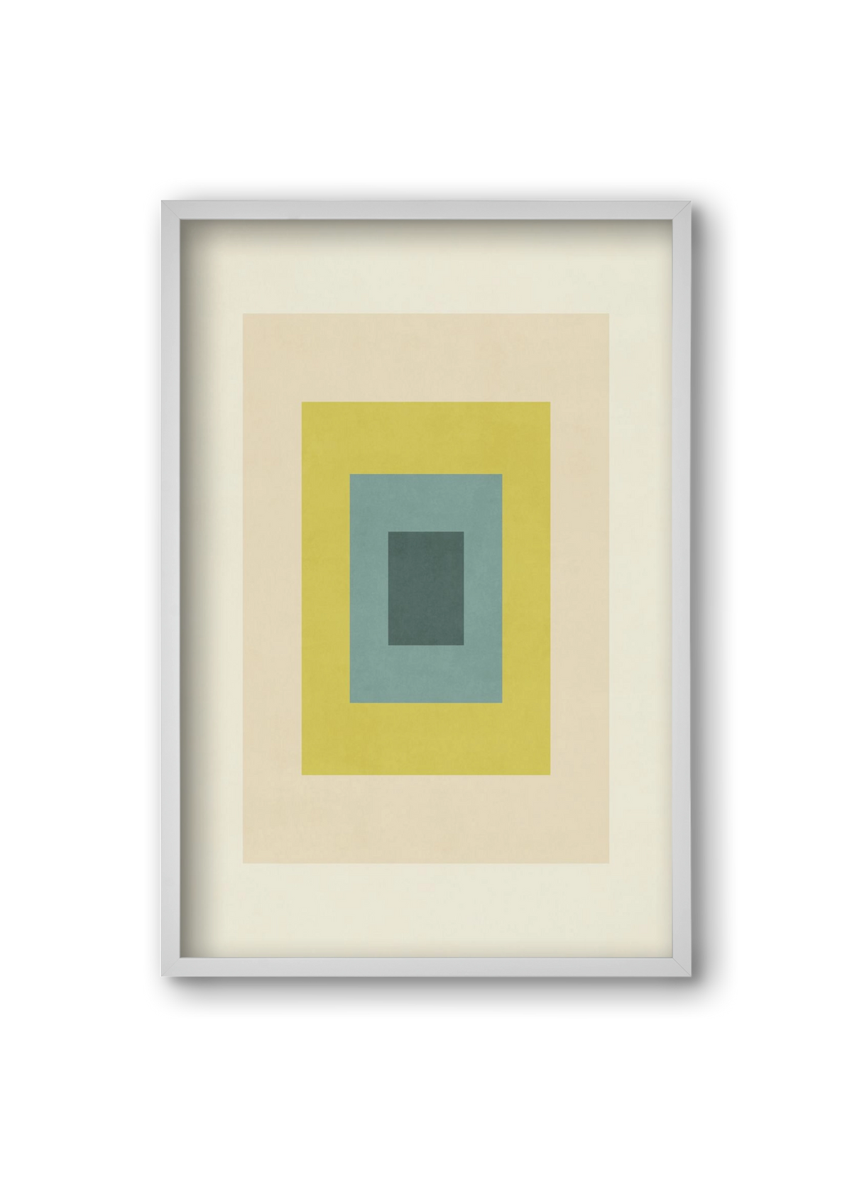 Rectangular Composition 08, 20x30 cm (20x30 cm), Fehér keret