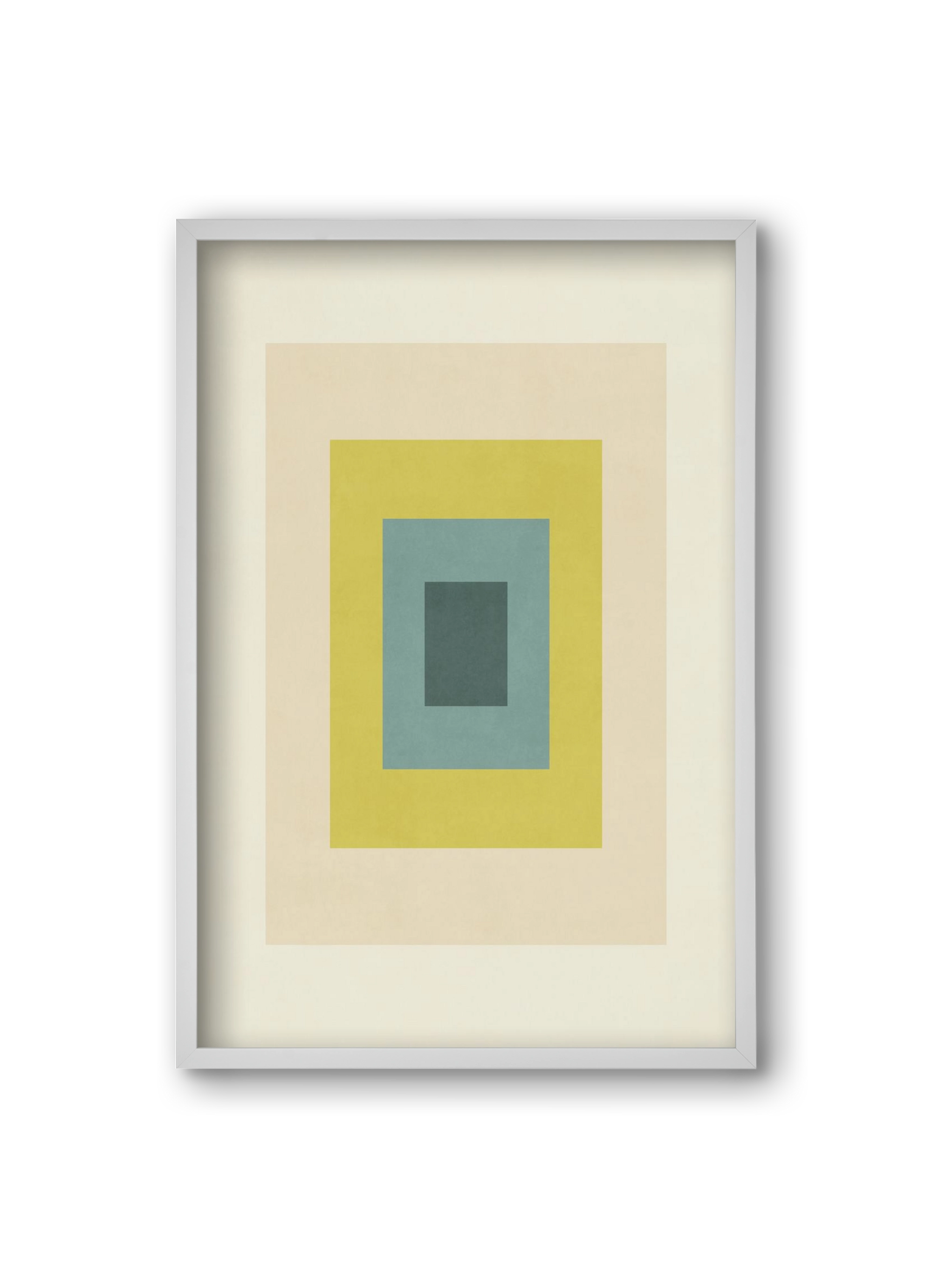 Rectangular Composition 08, 20x30 cm (20x30 cm), Fehér keret