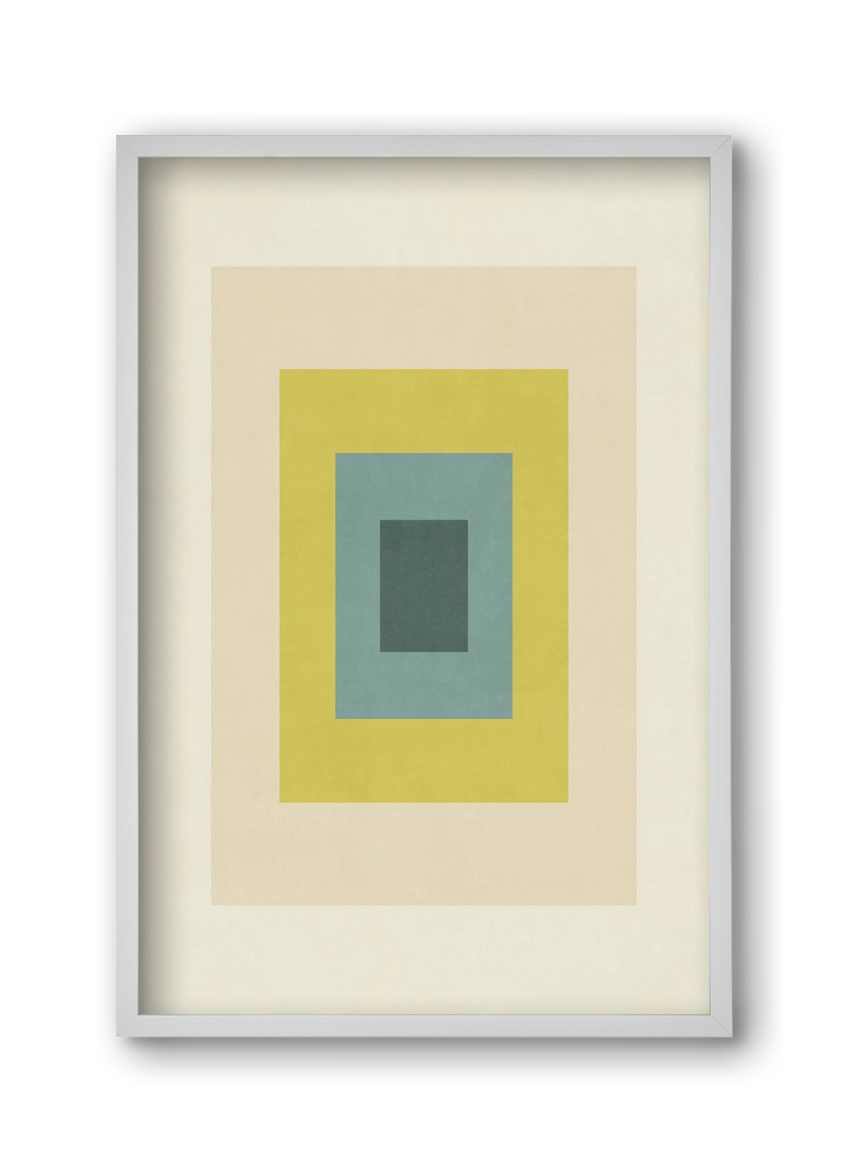 Rectangular Composition 08, 30x45 cm (30x45 cm), Fehér keret