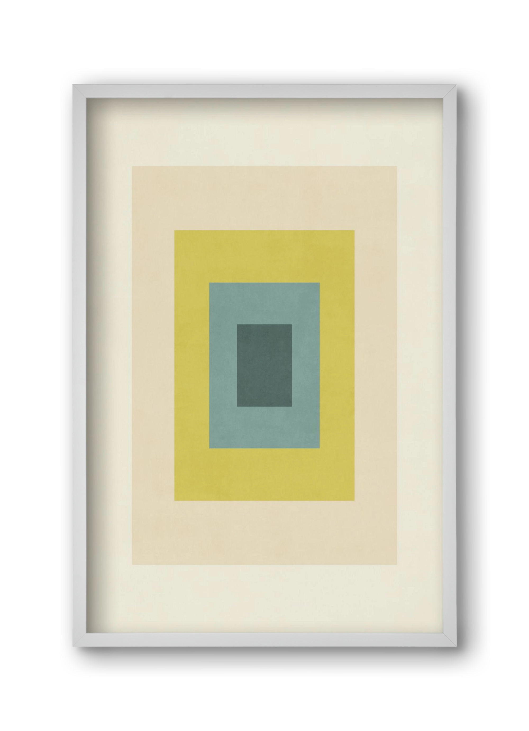 Rectangular Composition 08, 30x45 cm (30x45 cm), Fehér keret