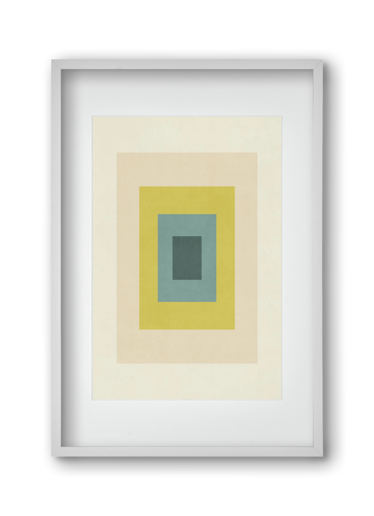 Rectangular Composition 08, 30x45 cm (20x30 cm), Fehér keret, paszpartuval