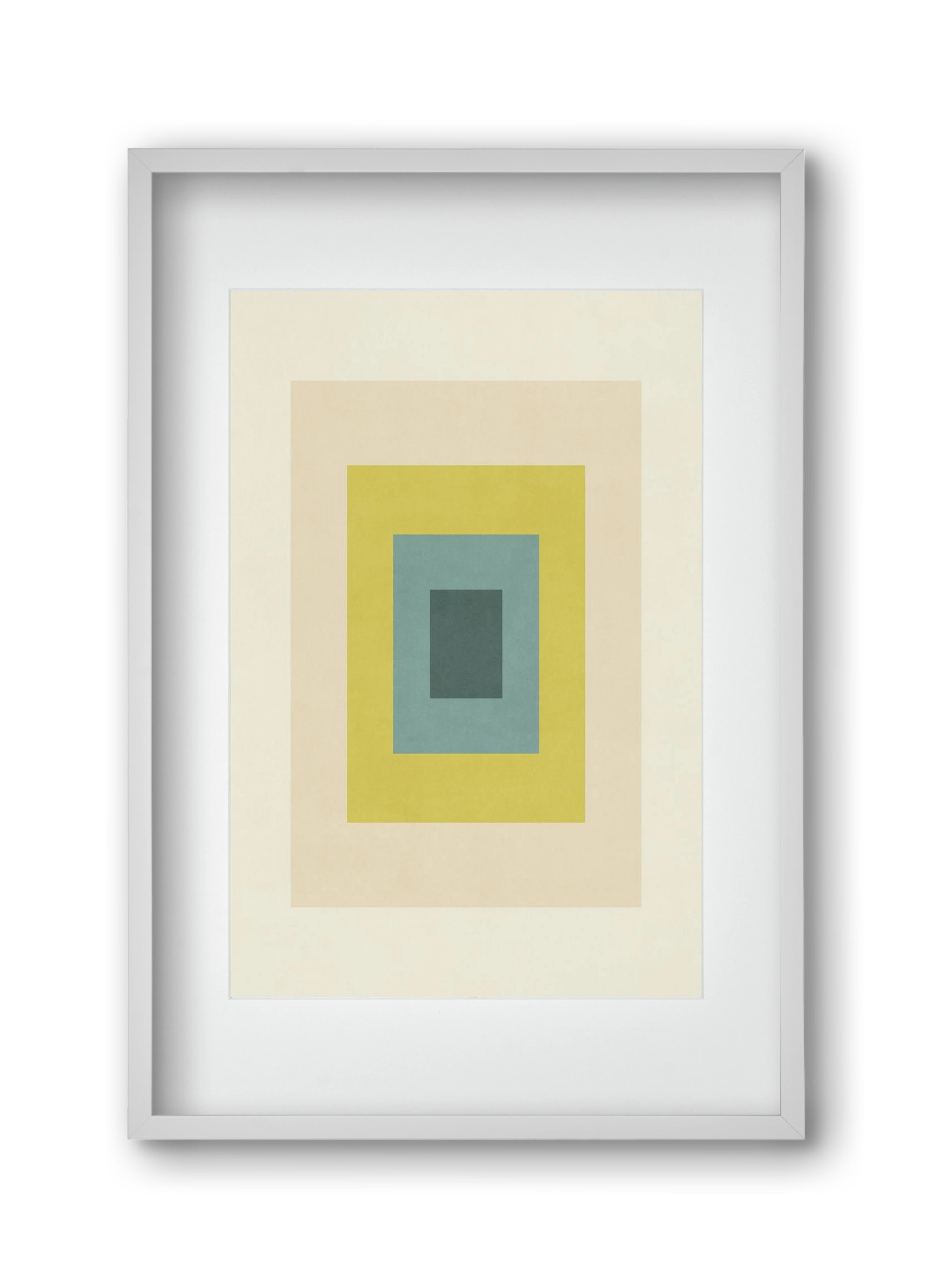 Rectangular Composition 08, 30x45 cm (20x30 cm), Fehér keret, paszpartuval