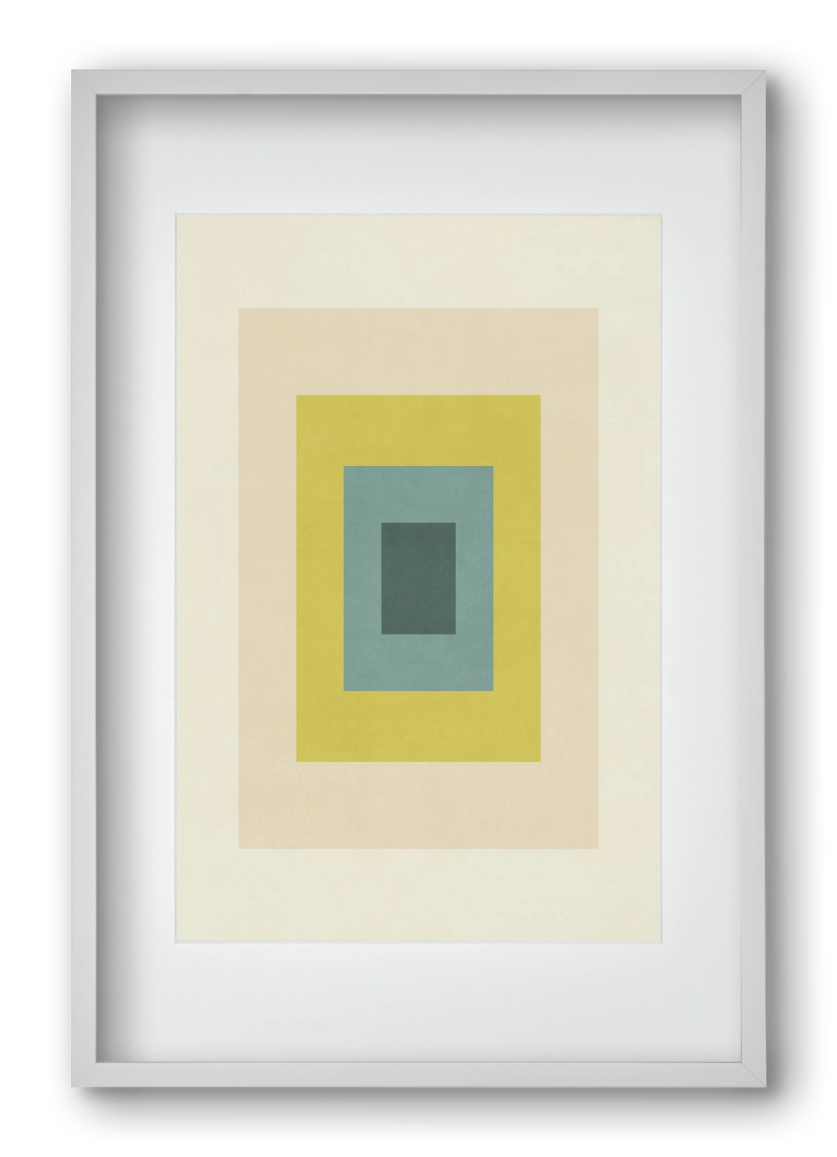 Rectangular Composition 08, 40x60 cm (30x45 cm), Fehér keret, paszpartuval