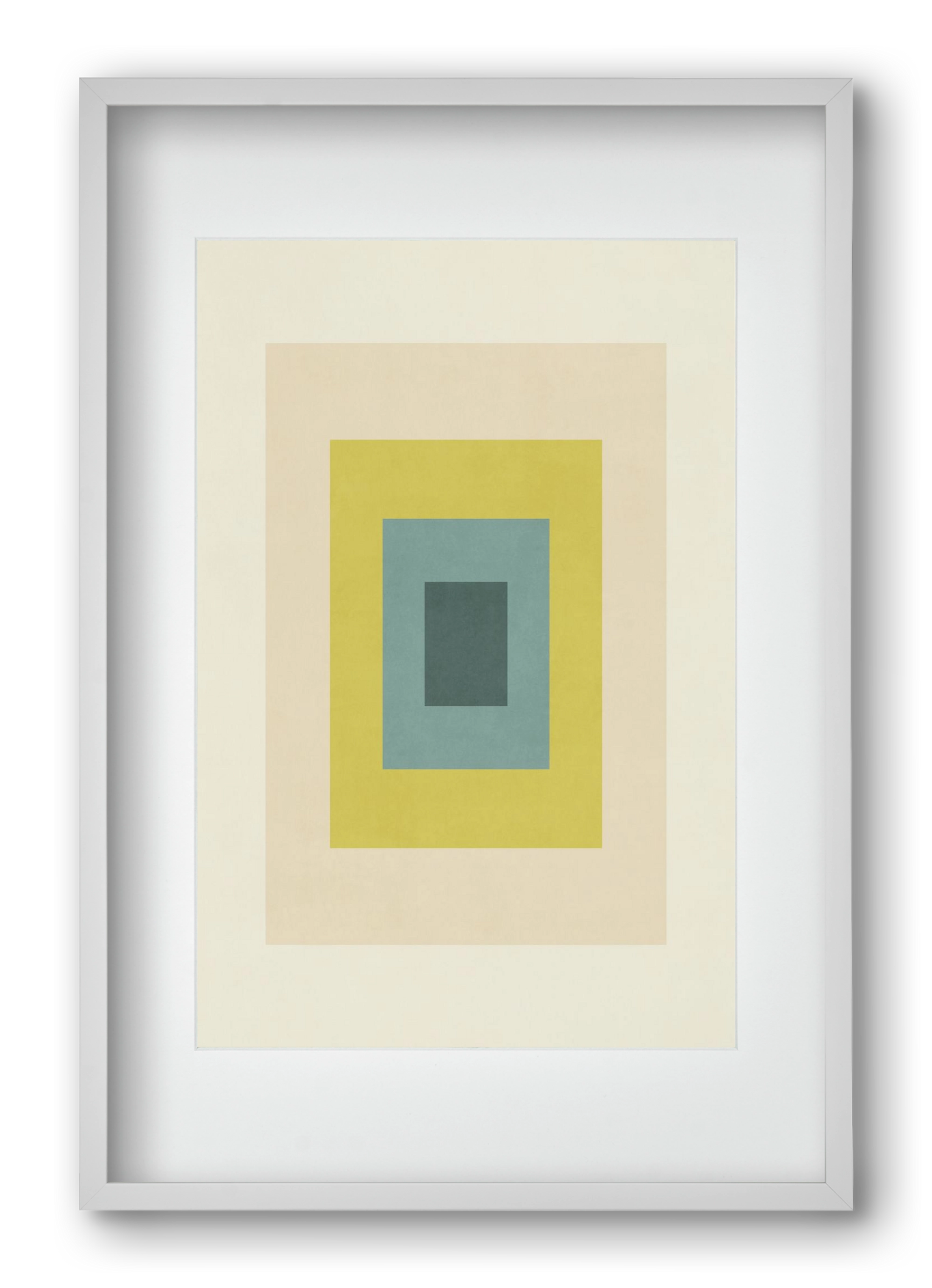 Rectangular Composition 08, 40x60 cm (30x45 cm), Fehér keret, paszpartuval