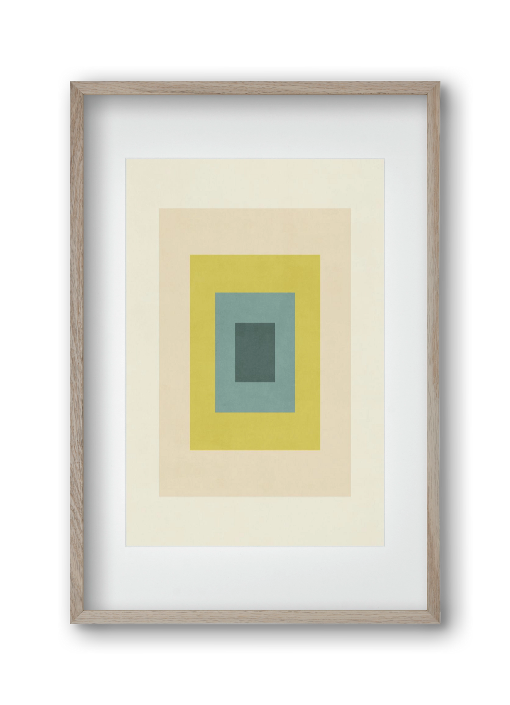 Rectangular Composition 08, 30x45 cm (20x30 cm), Tölgy keret, paszpartuval