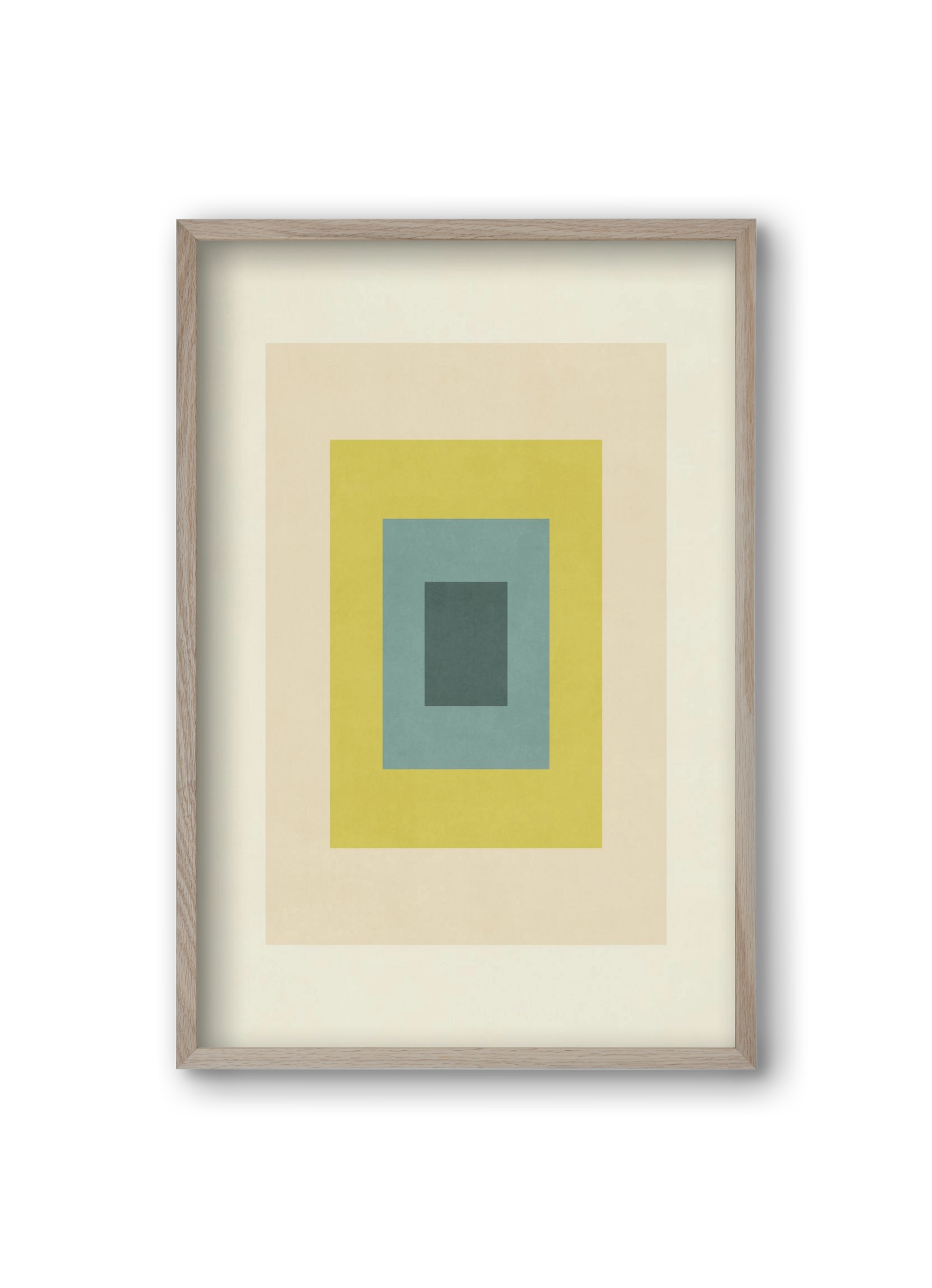 Rectangular Composition 08, 20x30 cm (20x30 cm), Tölgy keret