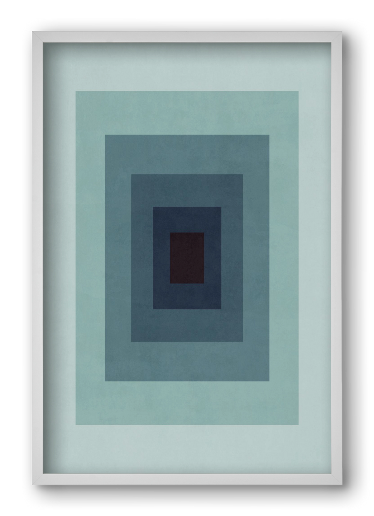 Rectangular Composition 09, 40x60 cm (40x60 cm), Fehér keret