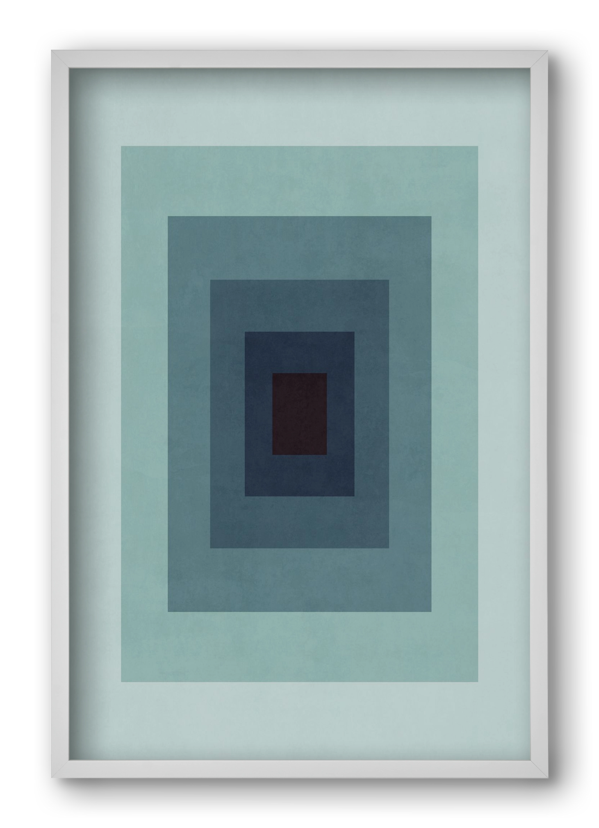 Rectangular Composition 09, 40x60 cm (40x60 cm), Fehér keret