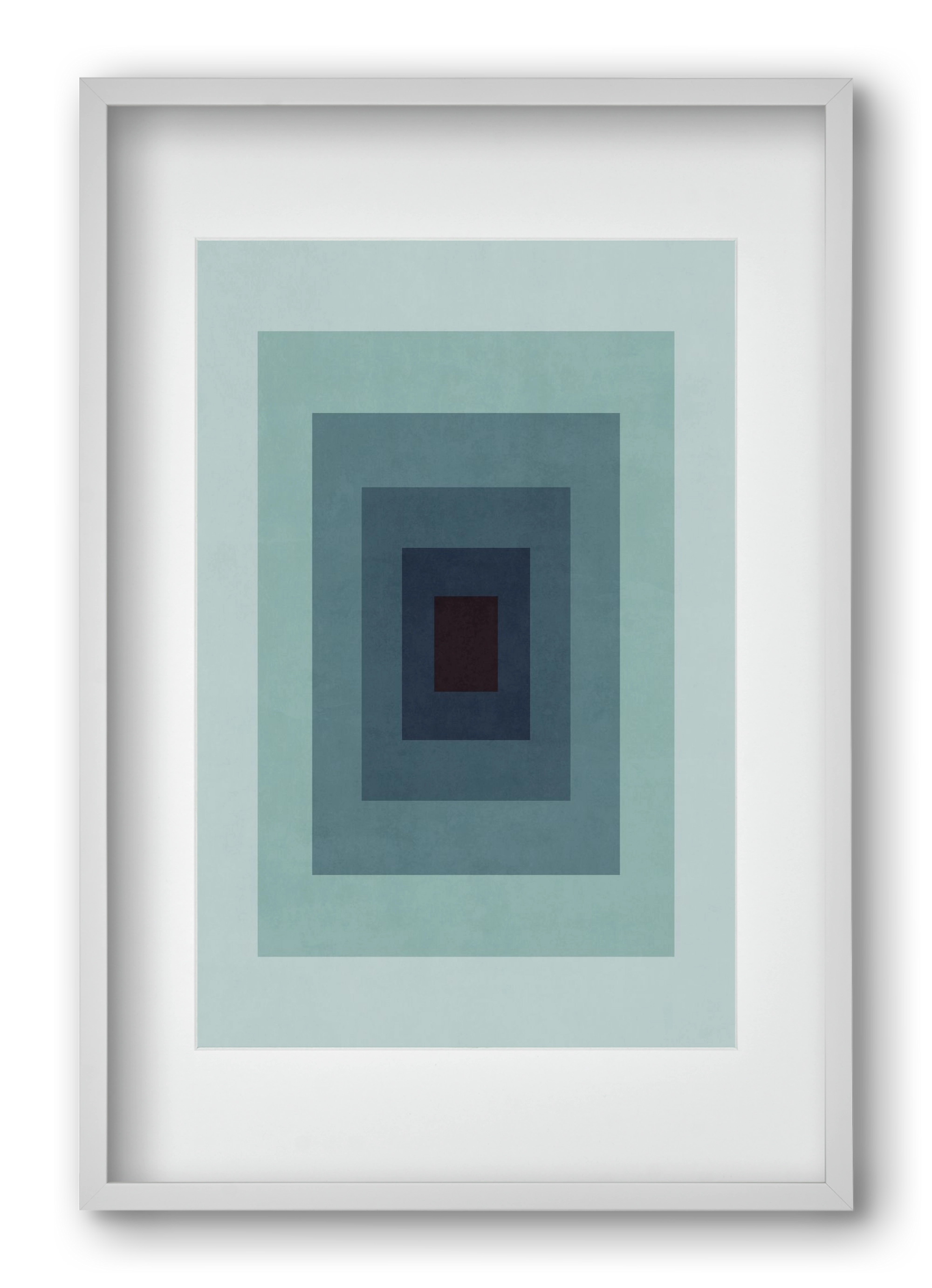 Rectangular Composition 09, 40x60 cm (30x45 cm), Fehér keret, paszpartuval