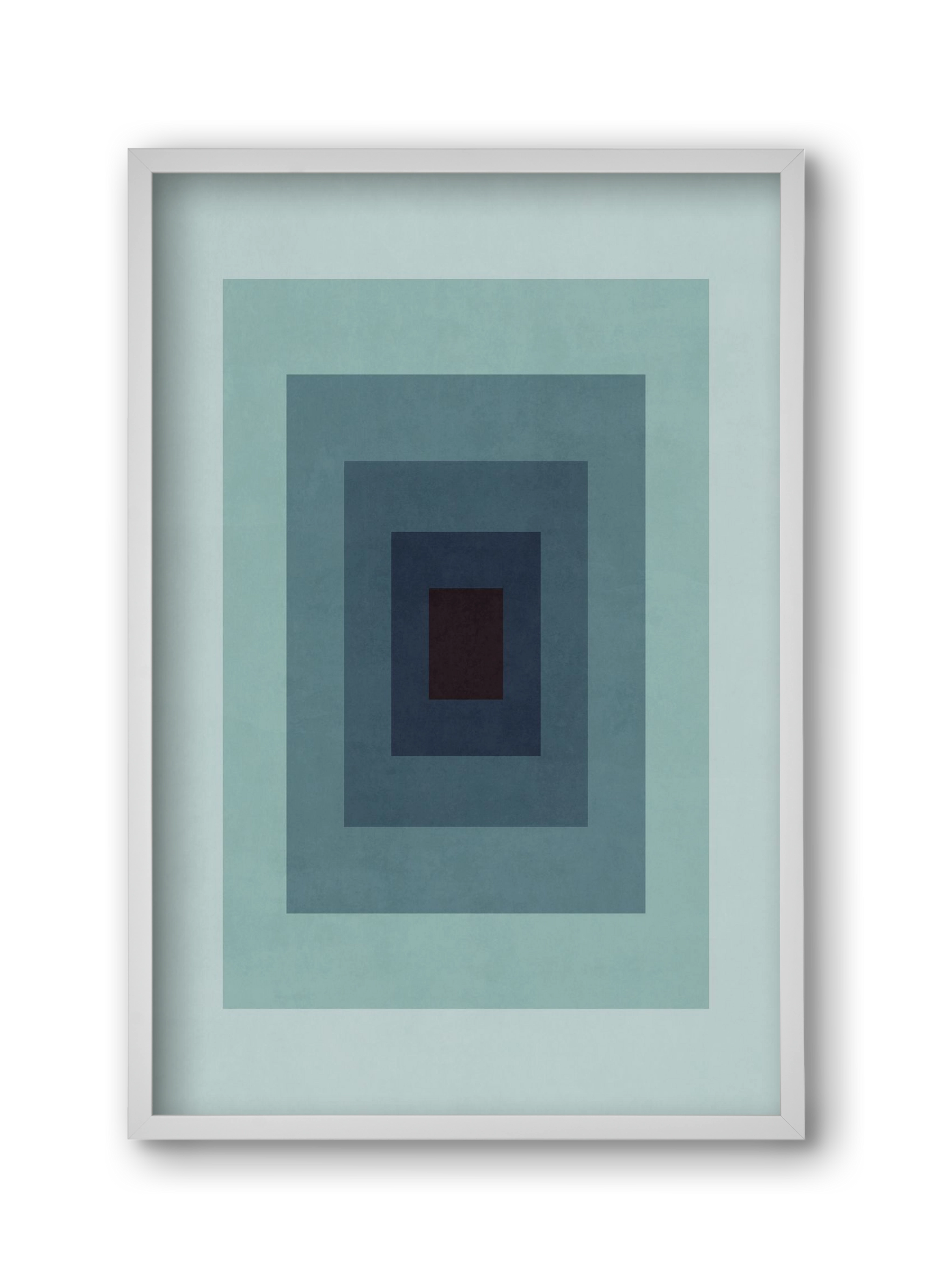 Rectangular Composition 09, 30x45 cm (30x45 cm), Fehér keret