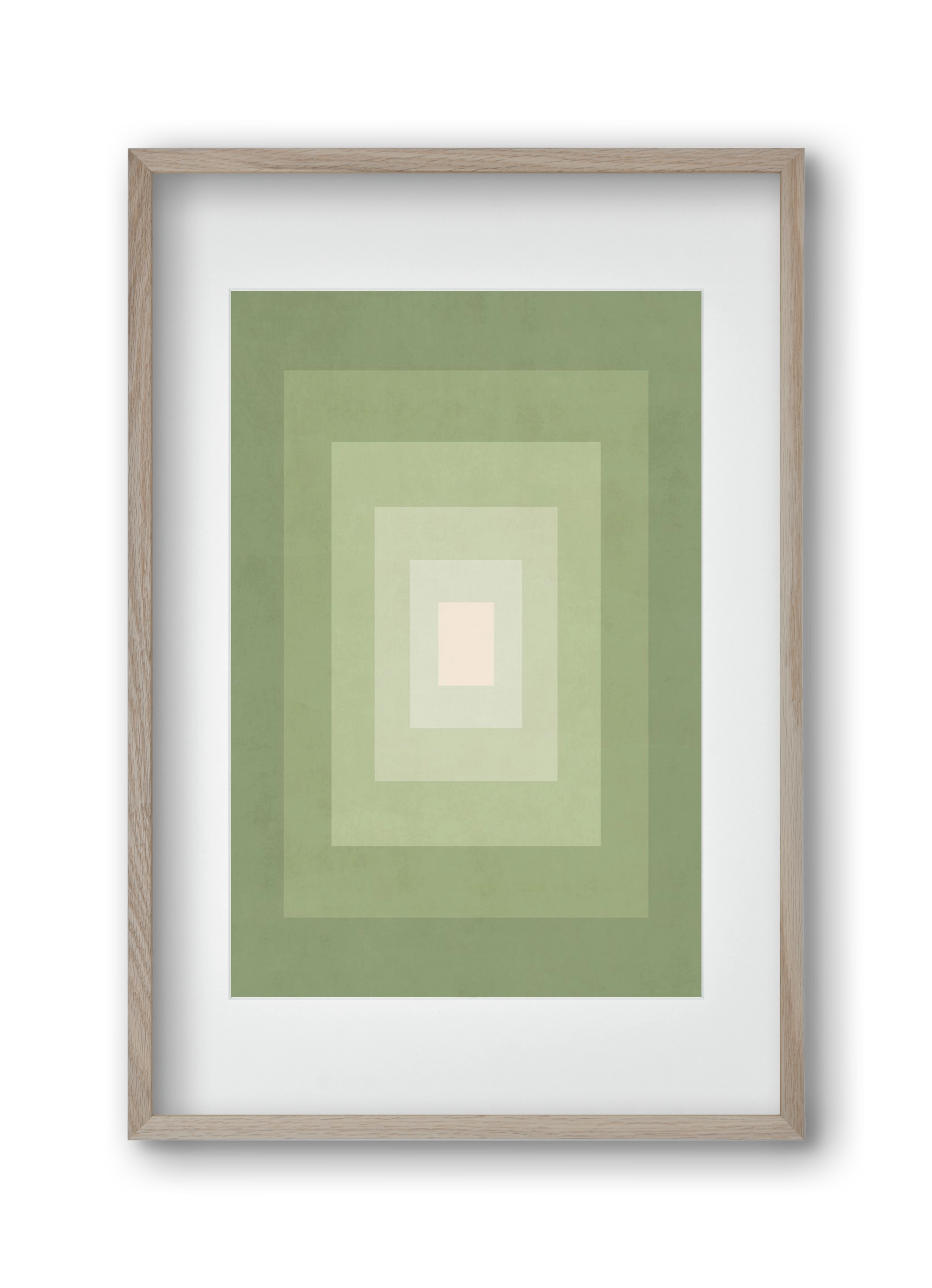 Rectangular Composition 010, 30x45 cm (20x30 cm), Tölgy keret, paszpartuval