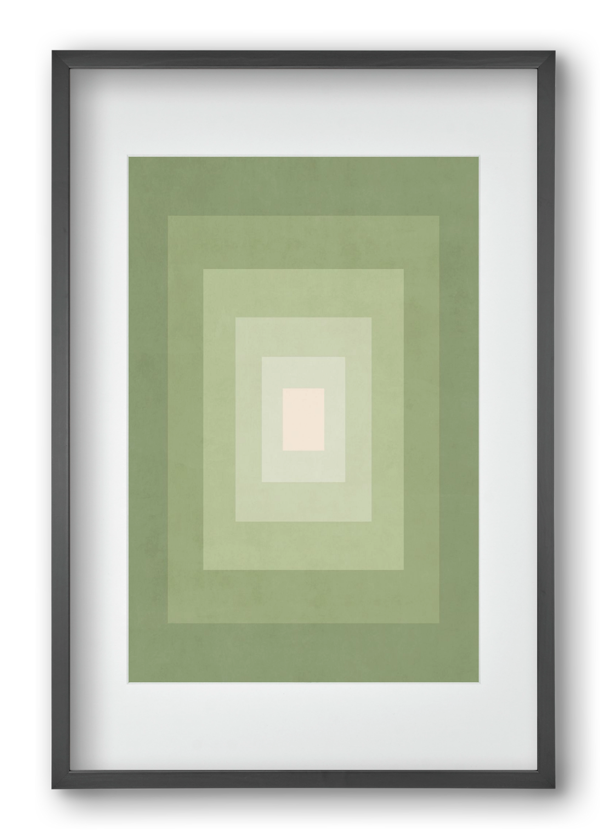 Rectangular Composition 010, 40x60 cm (30x45 cm), Fekete keret, paszpartuval