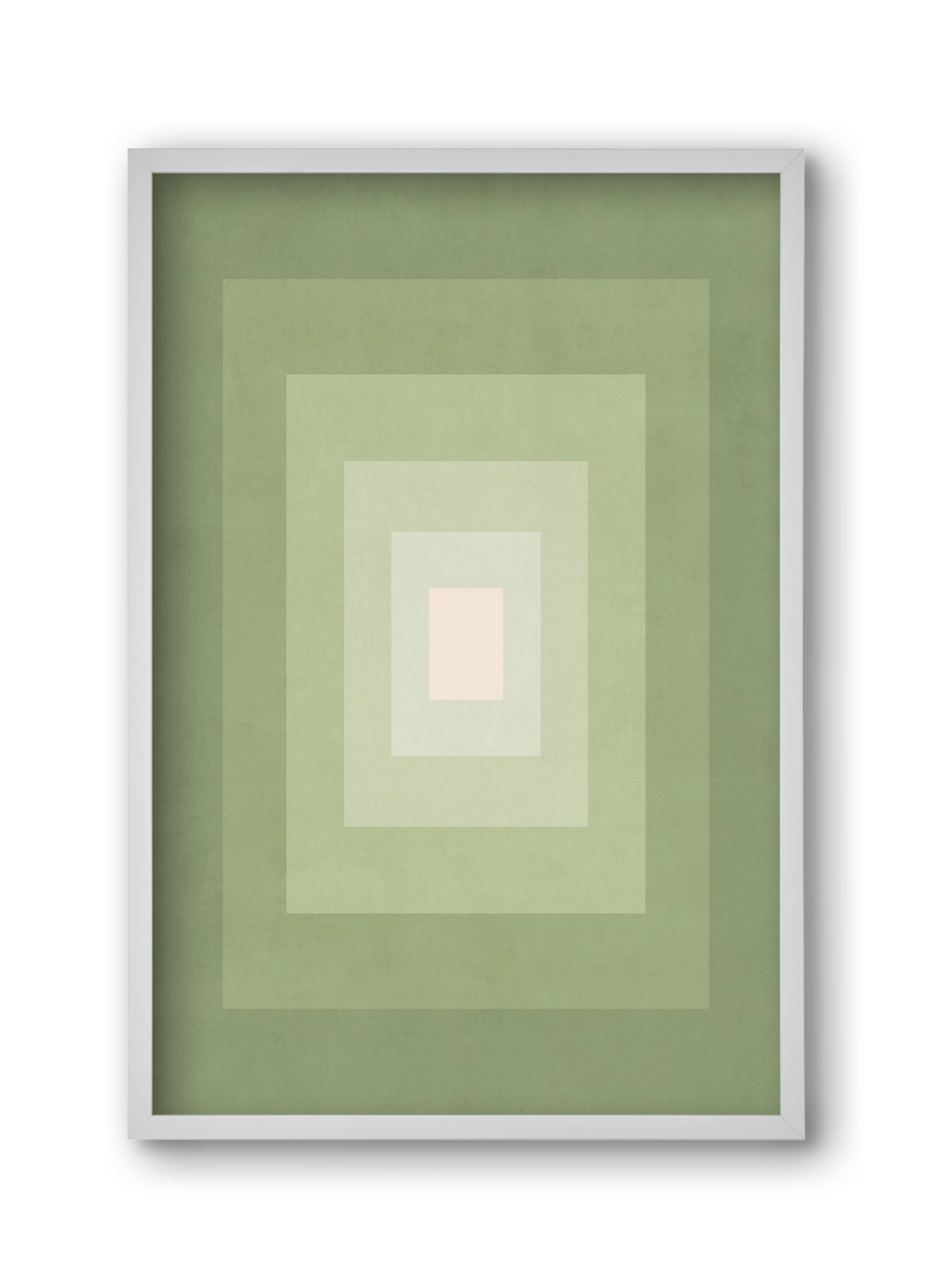 Rectangular Composition 010, 30x45 cm (30x45 cm), Fehér keret