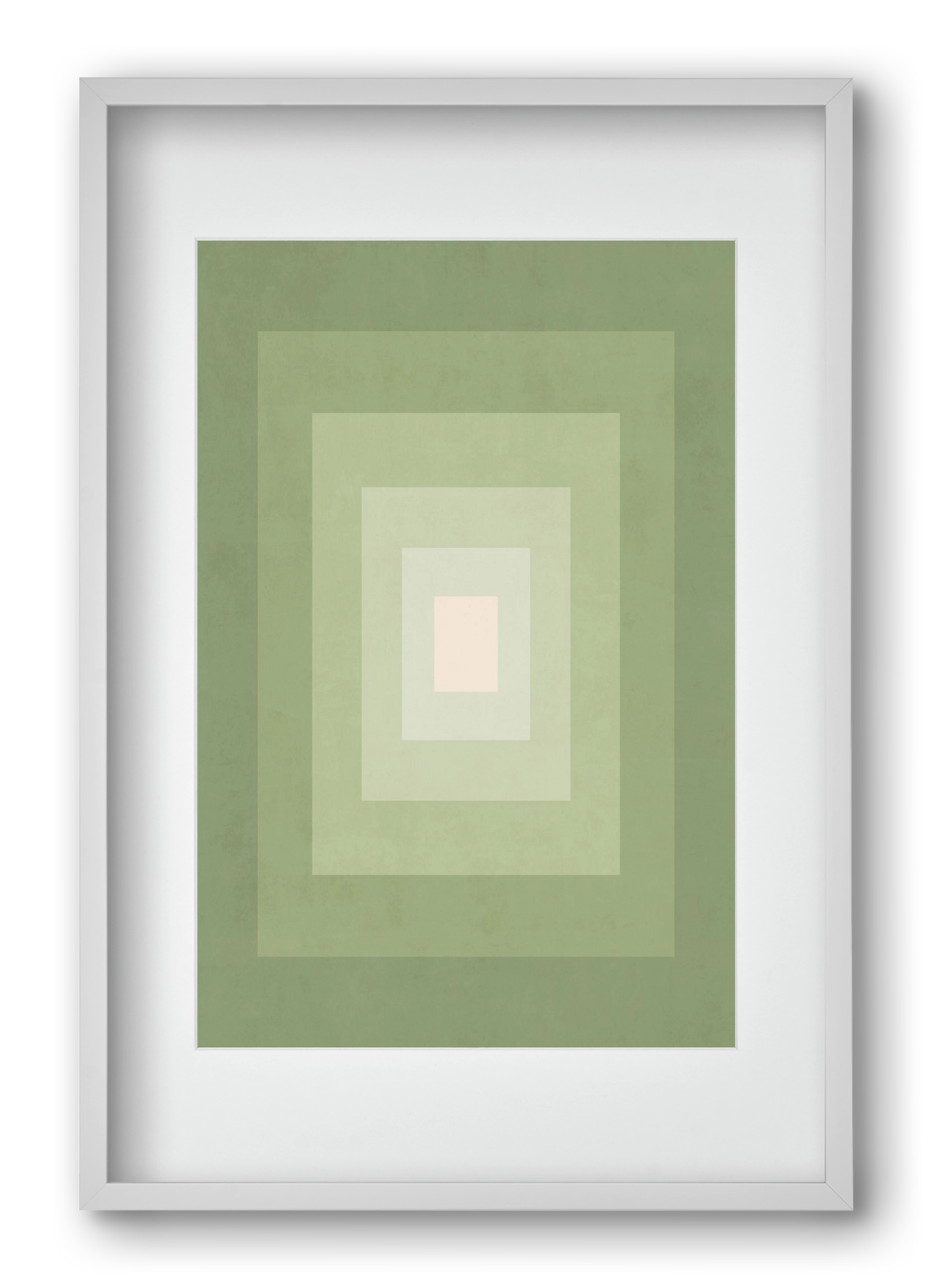 Rectangular Composition 010, 40x60 cm (30x45 cm), Fehér keret, paszpartuval