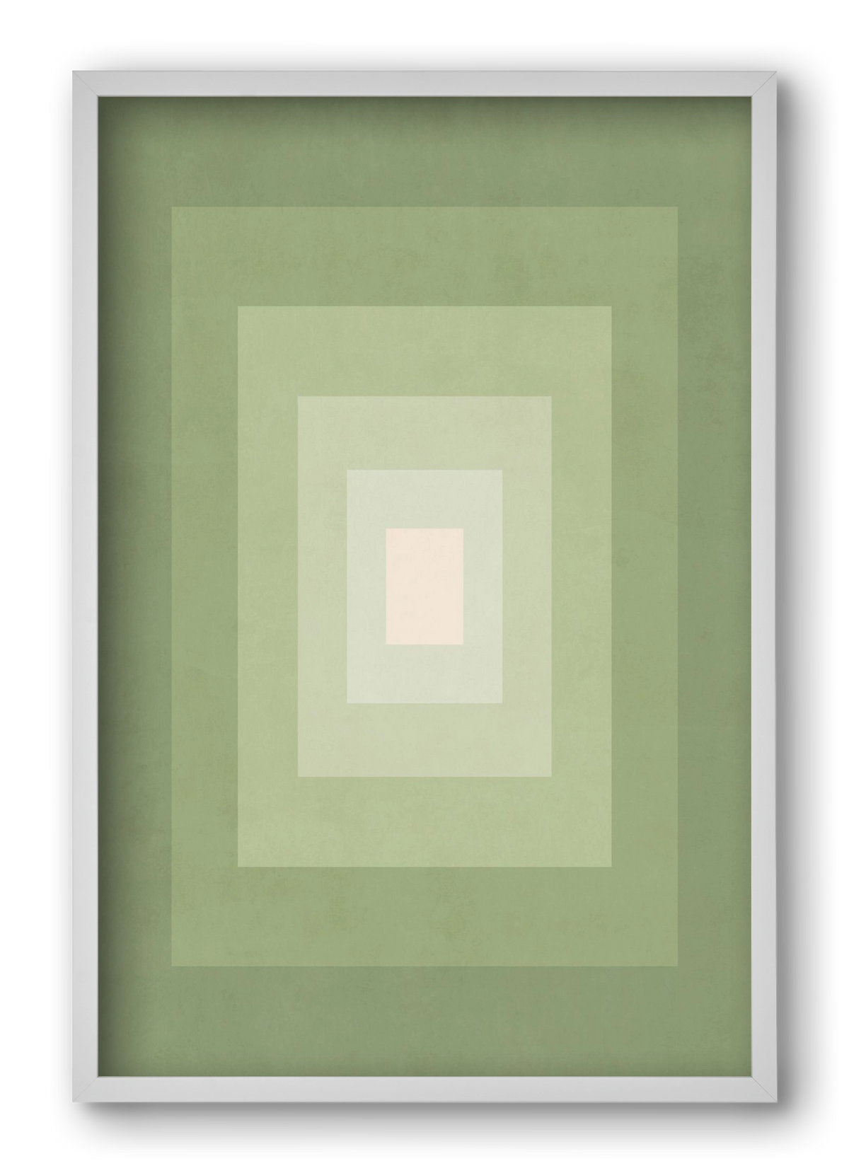 Rectangular Composition 010, 40x60 cm (40x60 cm), Fehér keret