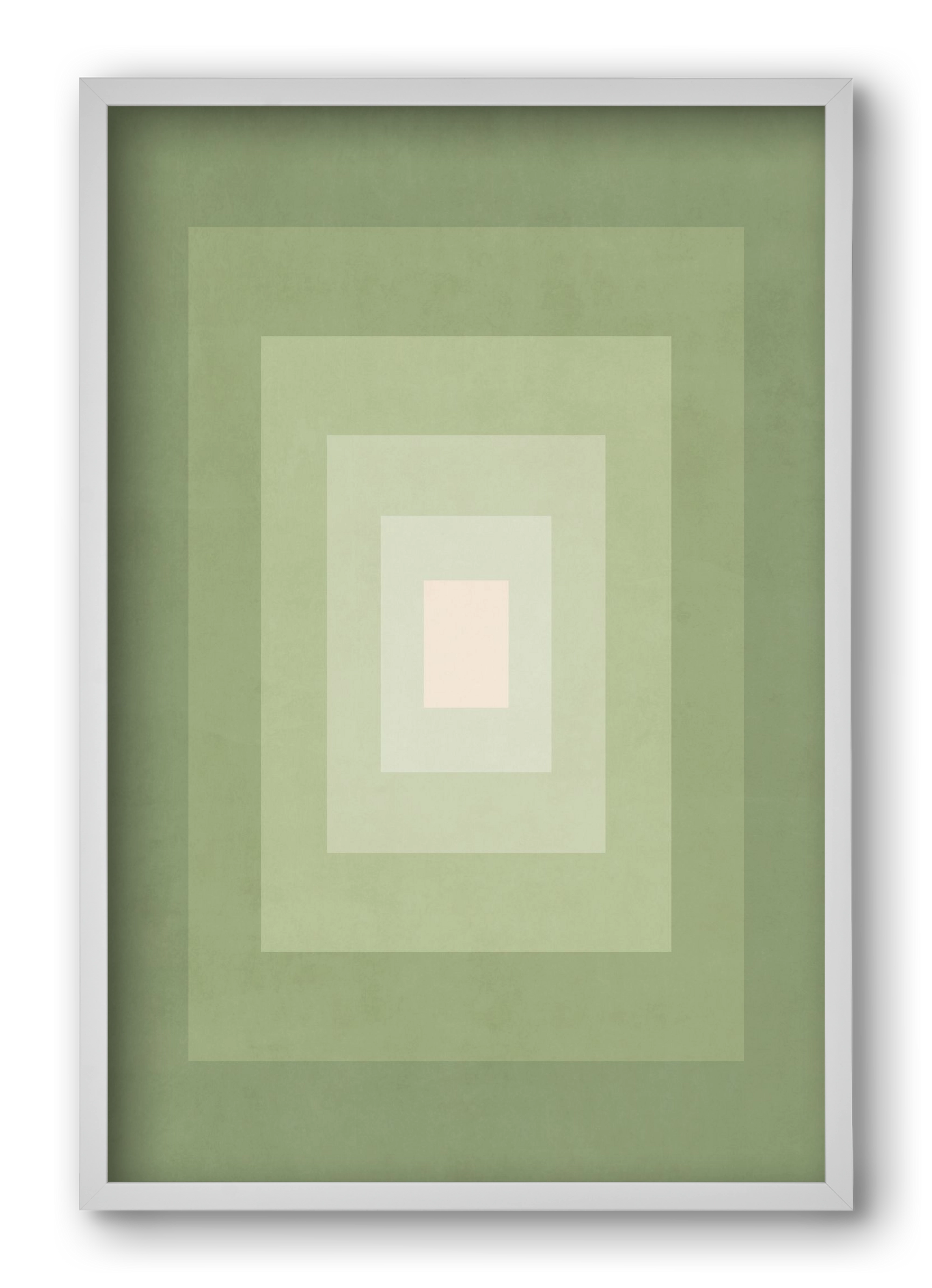Rectangular Composition 010, 40x60 cm (40x60 cm), Fehér keret