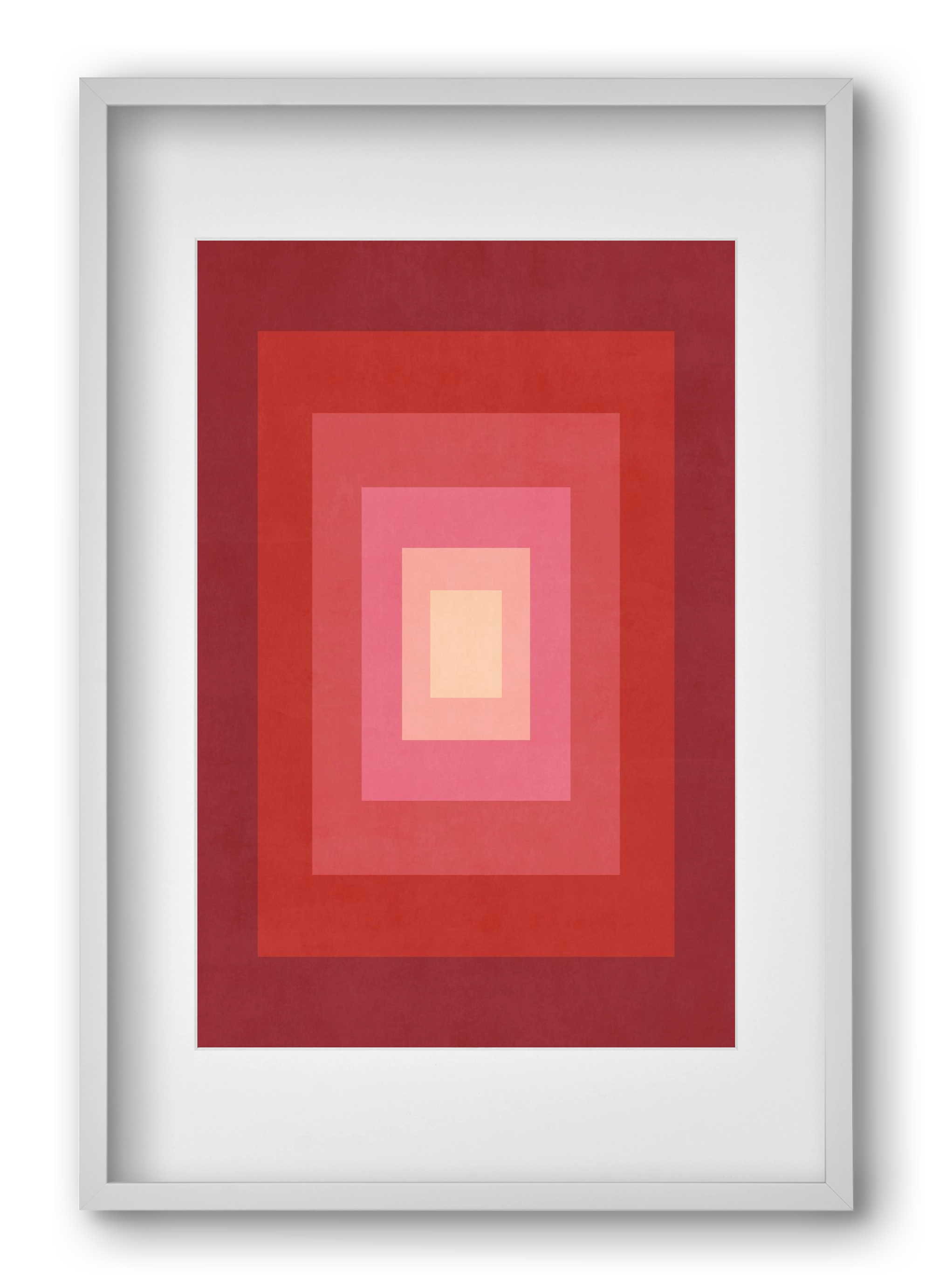 Rectangular Composition 011, 40x60 cm (30x45 cm), Fehér keret, paszpartuval