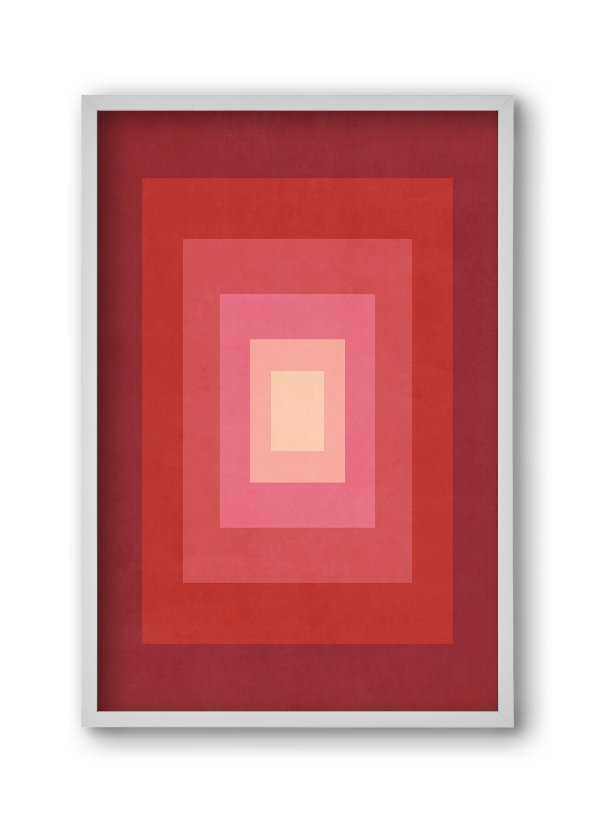 Rectangular Composition 011, 30x45 cm (30x45 cm), Fehér keret