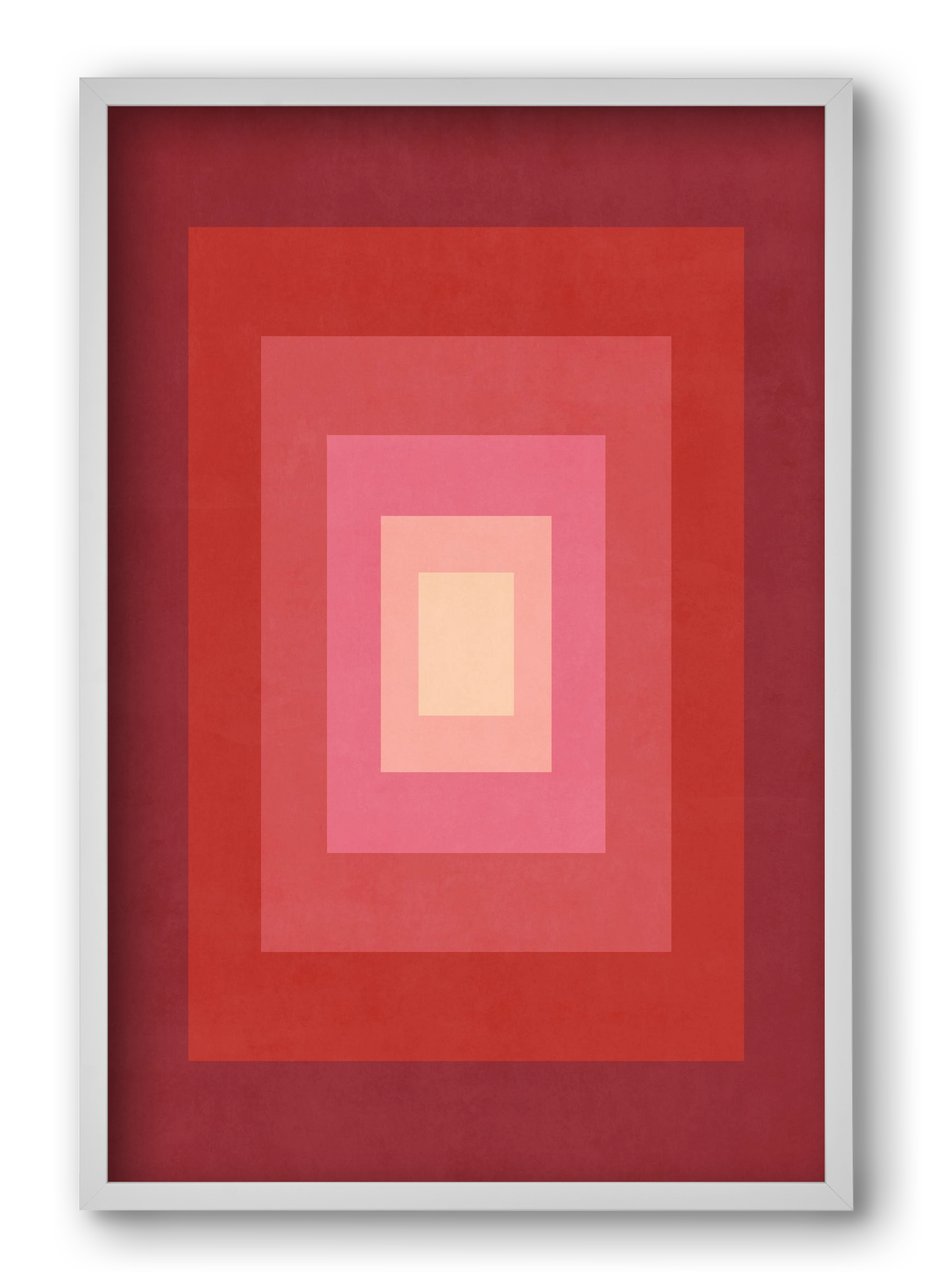Rectangular Composition 011, 40x60 cm (40x60 cm), Fehér keret