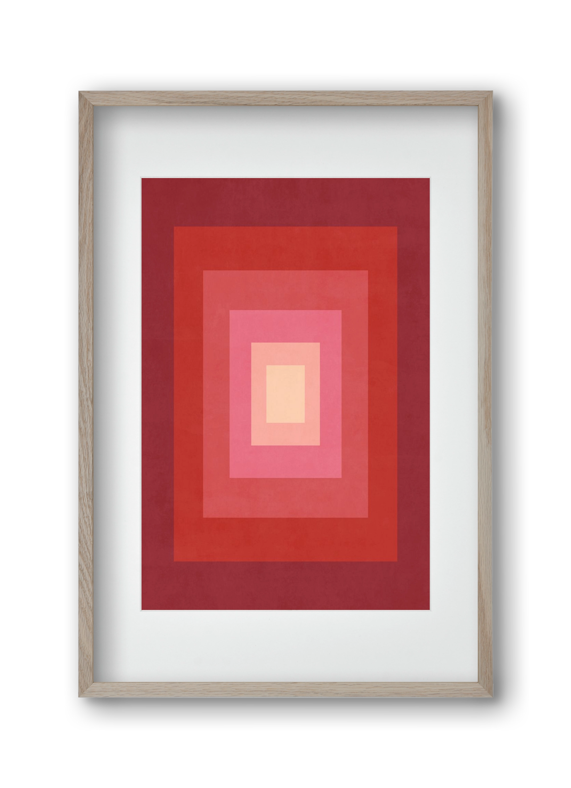 Rectangular Composition 011, 30x45 cm (20x30 cm), Tölgy keret, paszpartuval