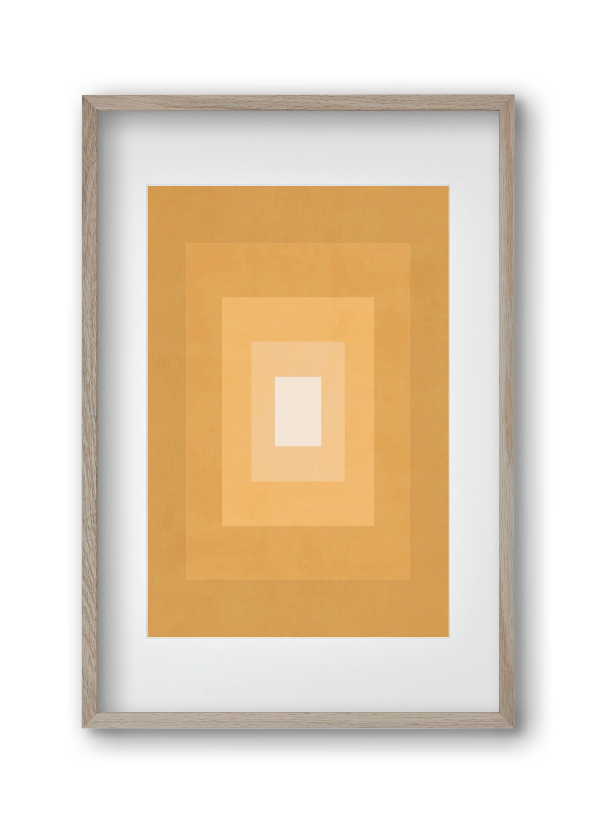 Rectangular Composition 012, 30x45 cm (20x30 cm), Tölgy keret, paszpartuval