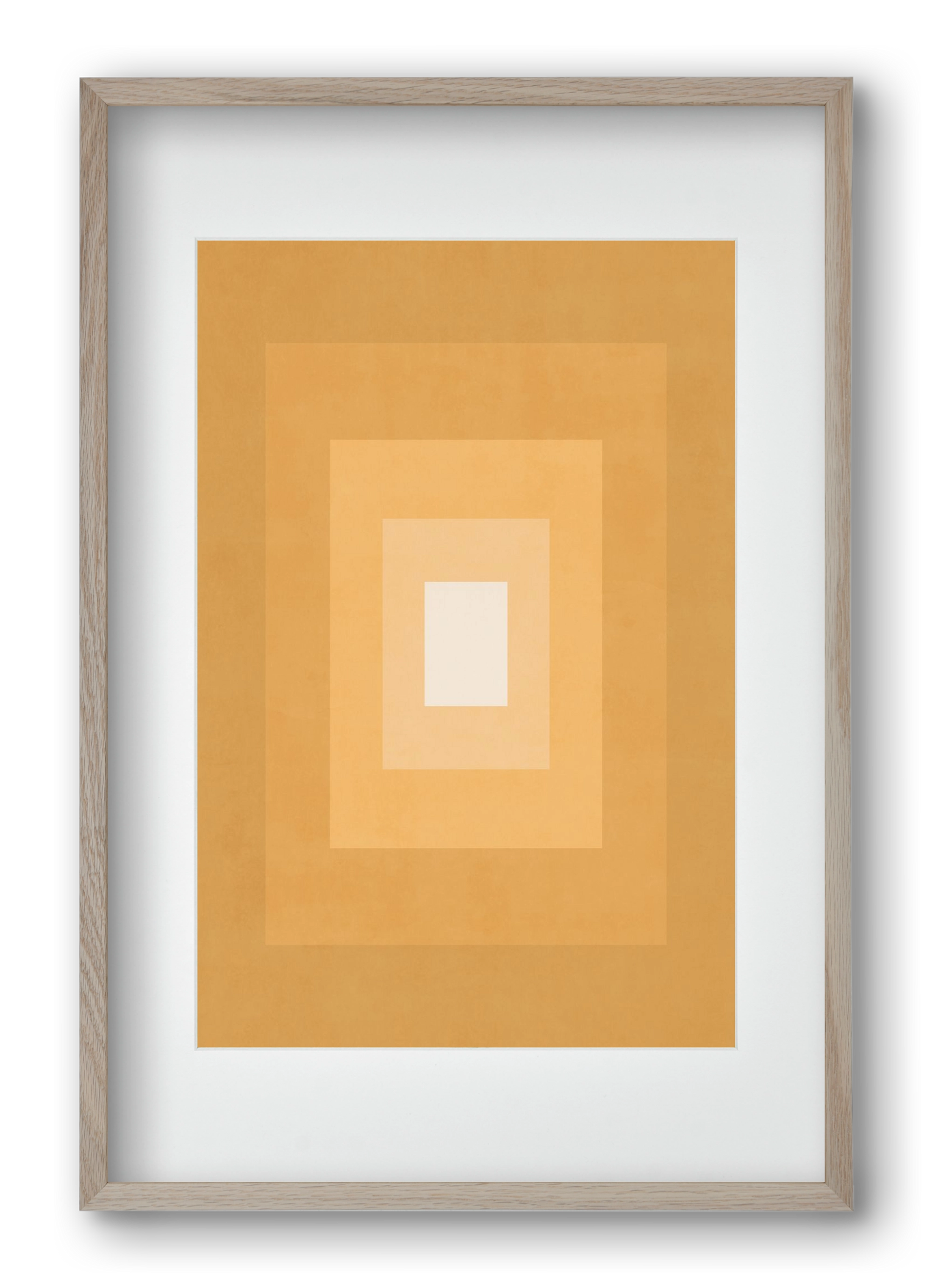 Rectangular Composition 012, 40x60 cm (30x45 cm), Tölgy keret, paszpartuval