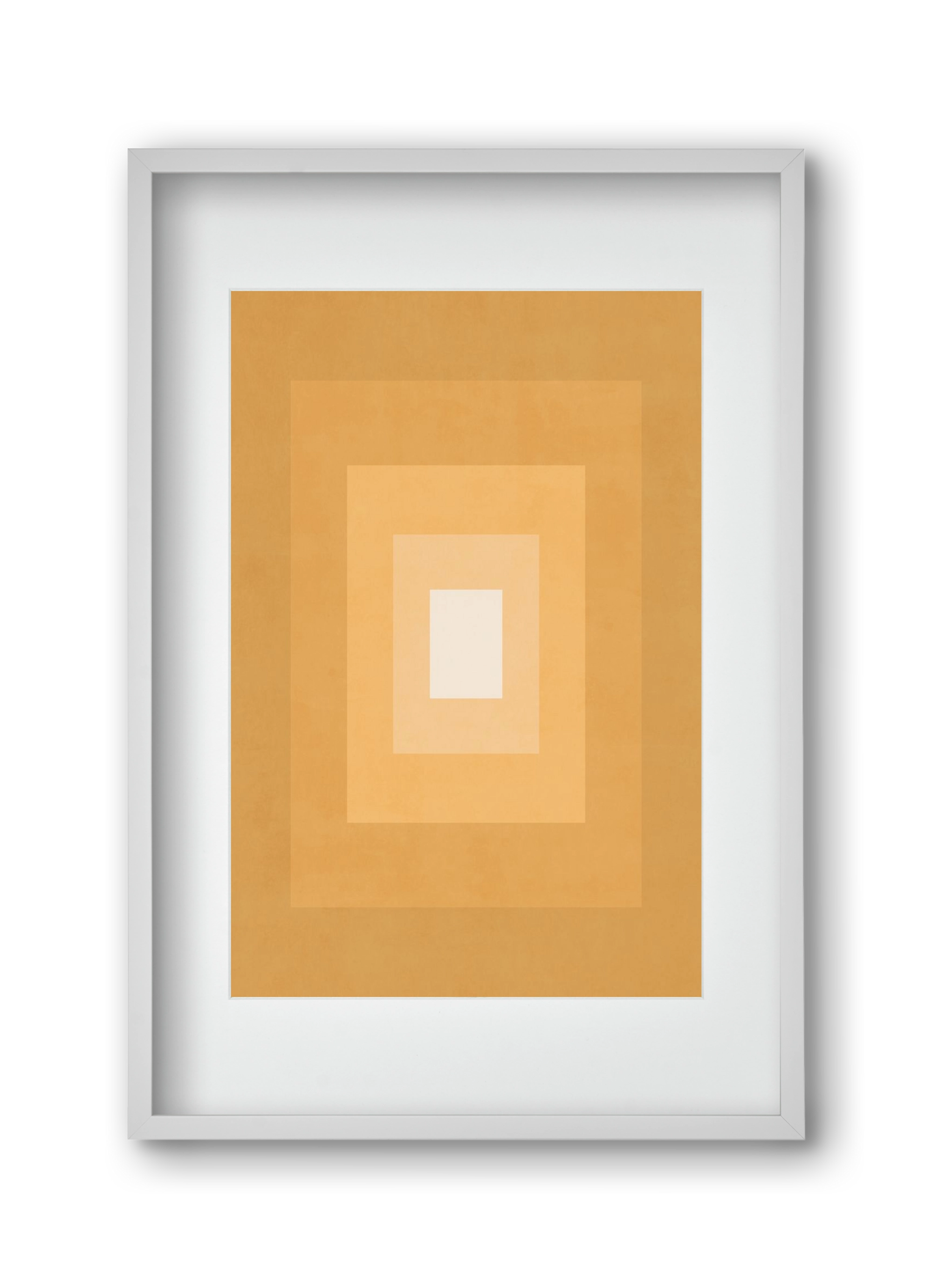 Rectangular Composition 012, 30x45 cm (20x30 cm), Fehér keret, paszpartuval