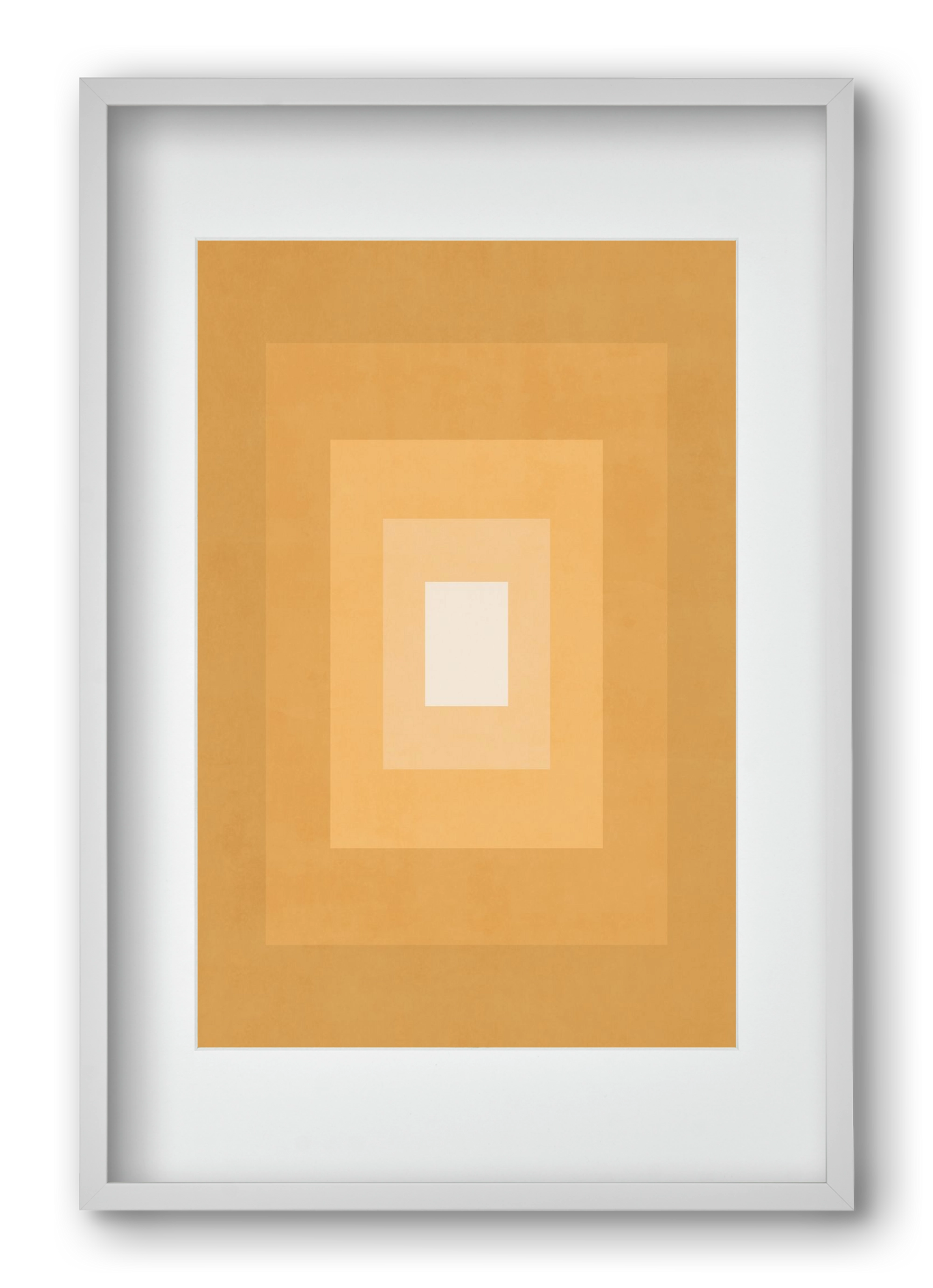Rectangular Composition 012, 40x60 cm (30x45 cm), Fehér keret, paszpartuval