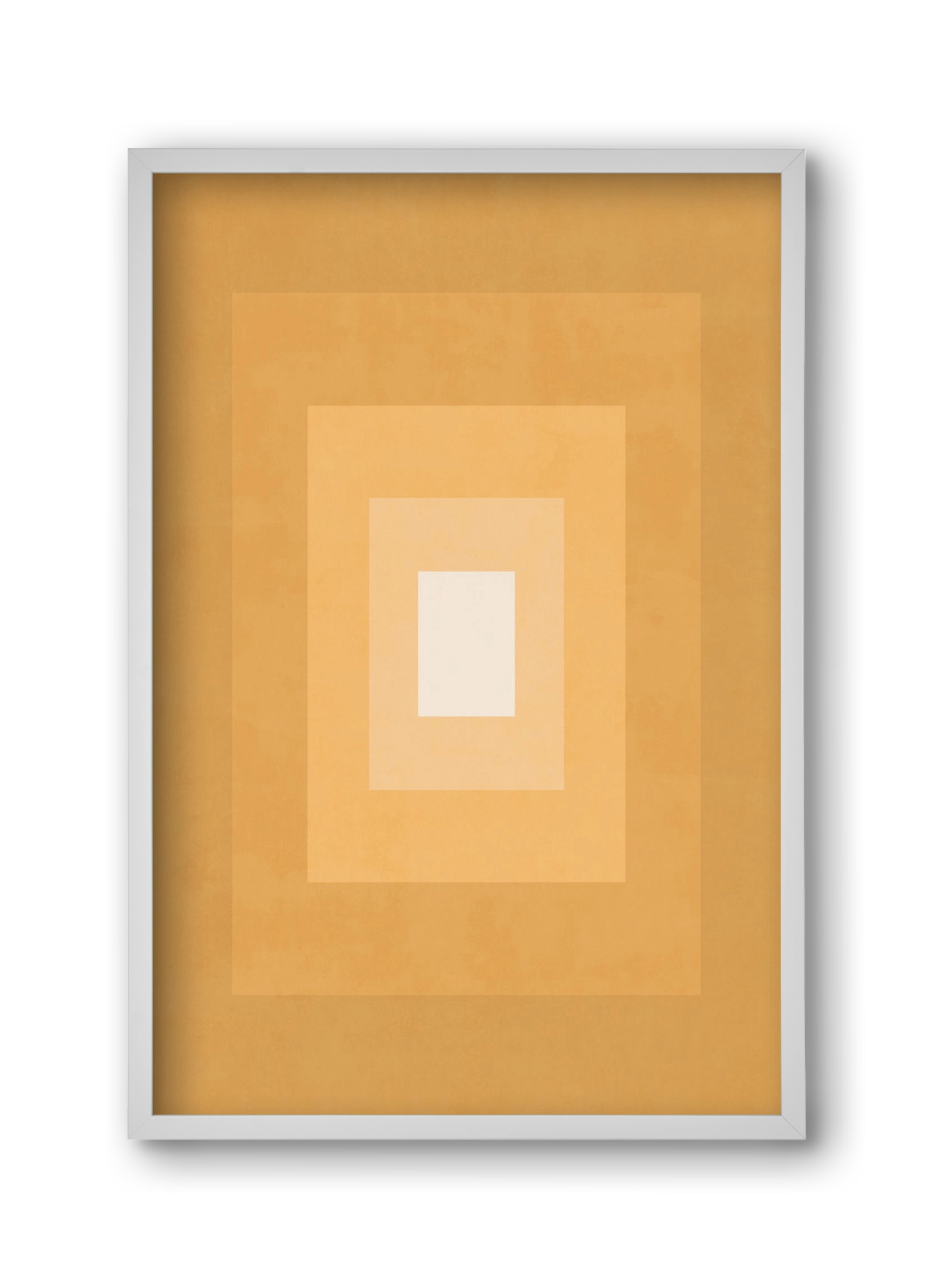 Rectangular Composition 012, 30x45 cm (30x45 cm), Fehér keret