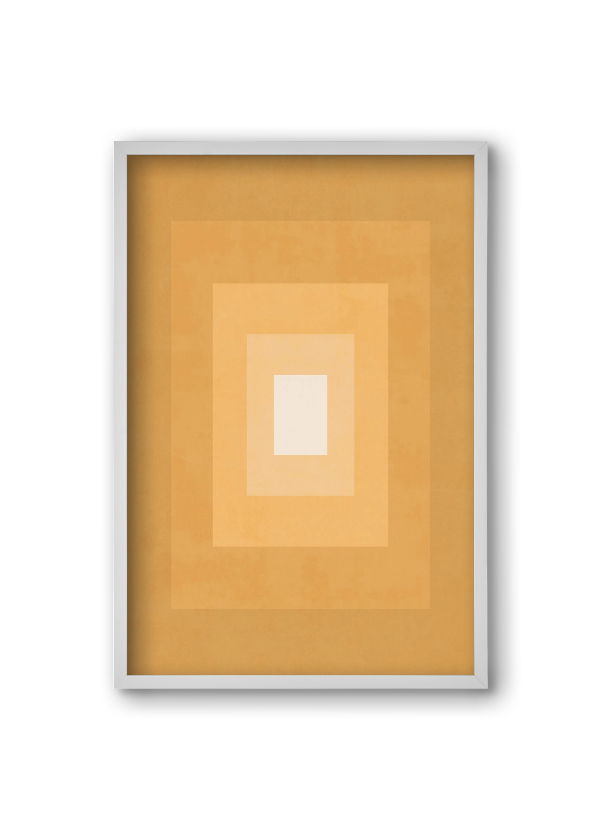 Rectangular Composition 012, 20x30 cm (20x30 cm), Fehér keret