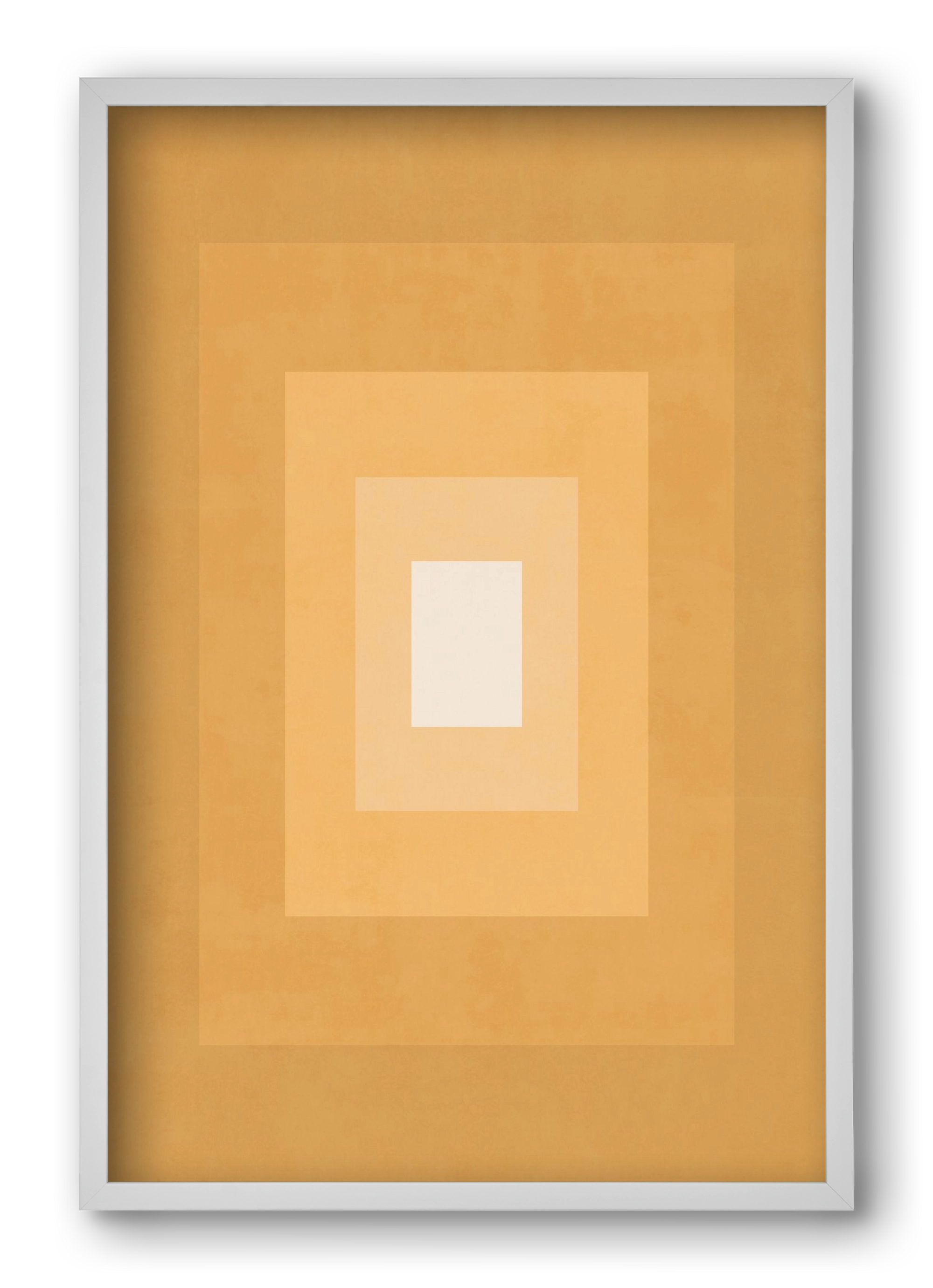 Rectangular Composition 012, 40x60 cm (40x60 cm), Fehér keret