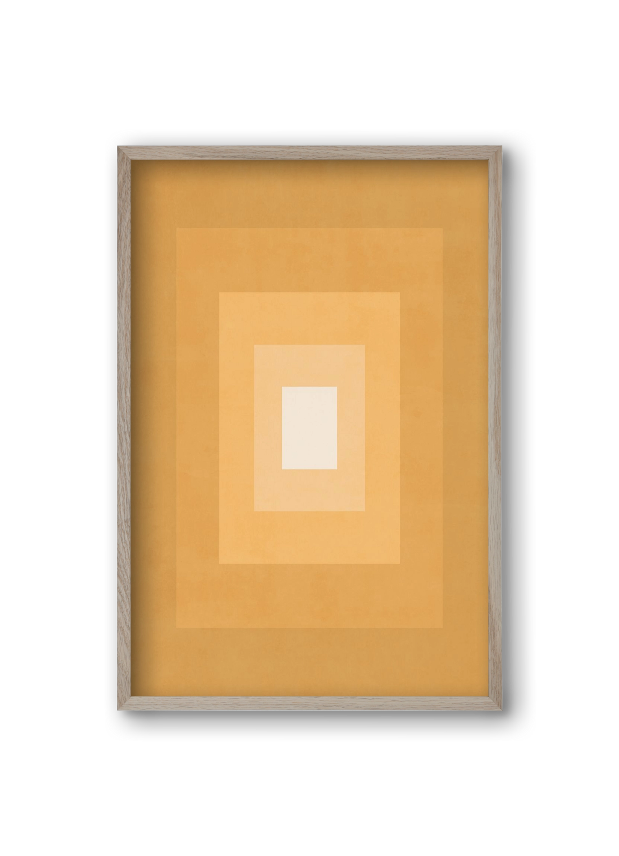 Rectangular Composition 012, 20x30 cm (20x30 cm), Tölgy keret