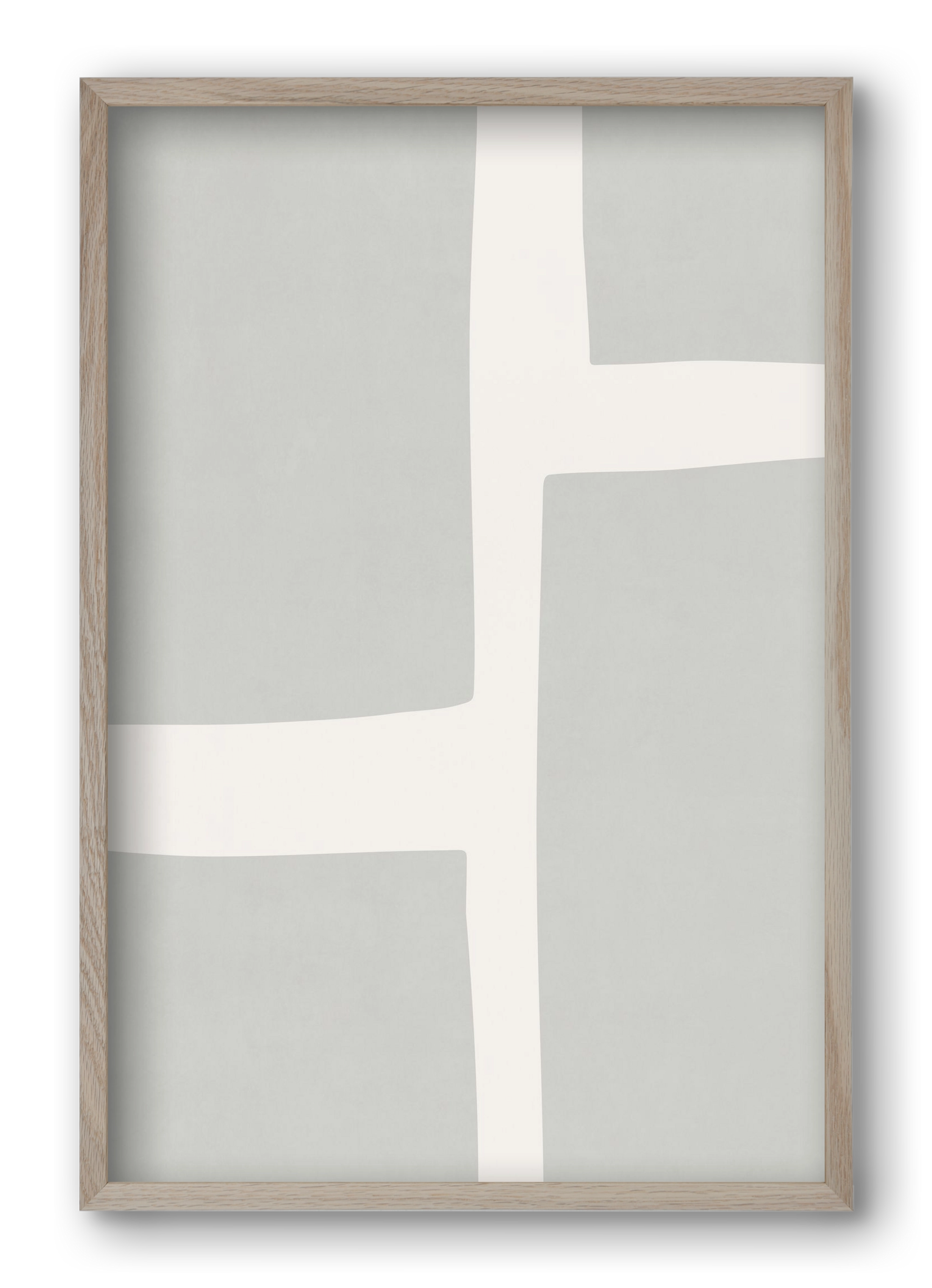 Abstract Art - Gray02, 40x60 cm (40x60 cm), Tölgy keret