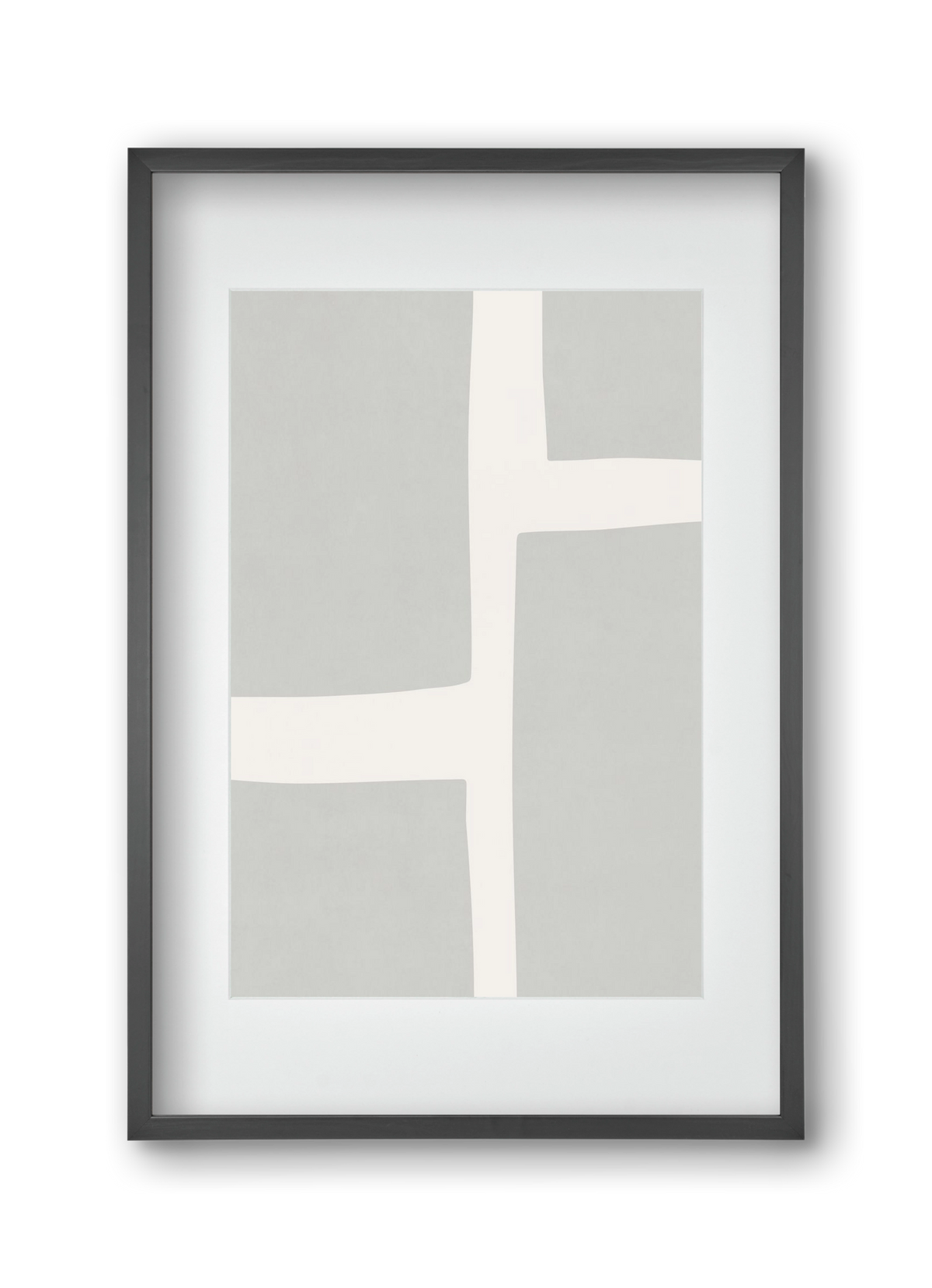 Abstract Art - Gray02, 30x45 cm (20x30 cm), Fekete keret, paszpartuval