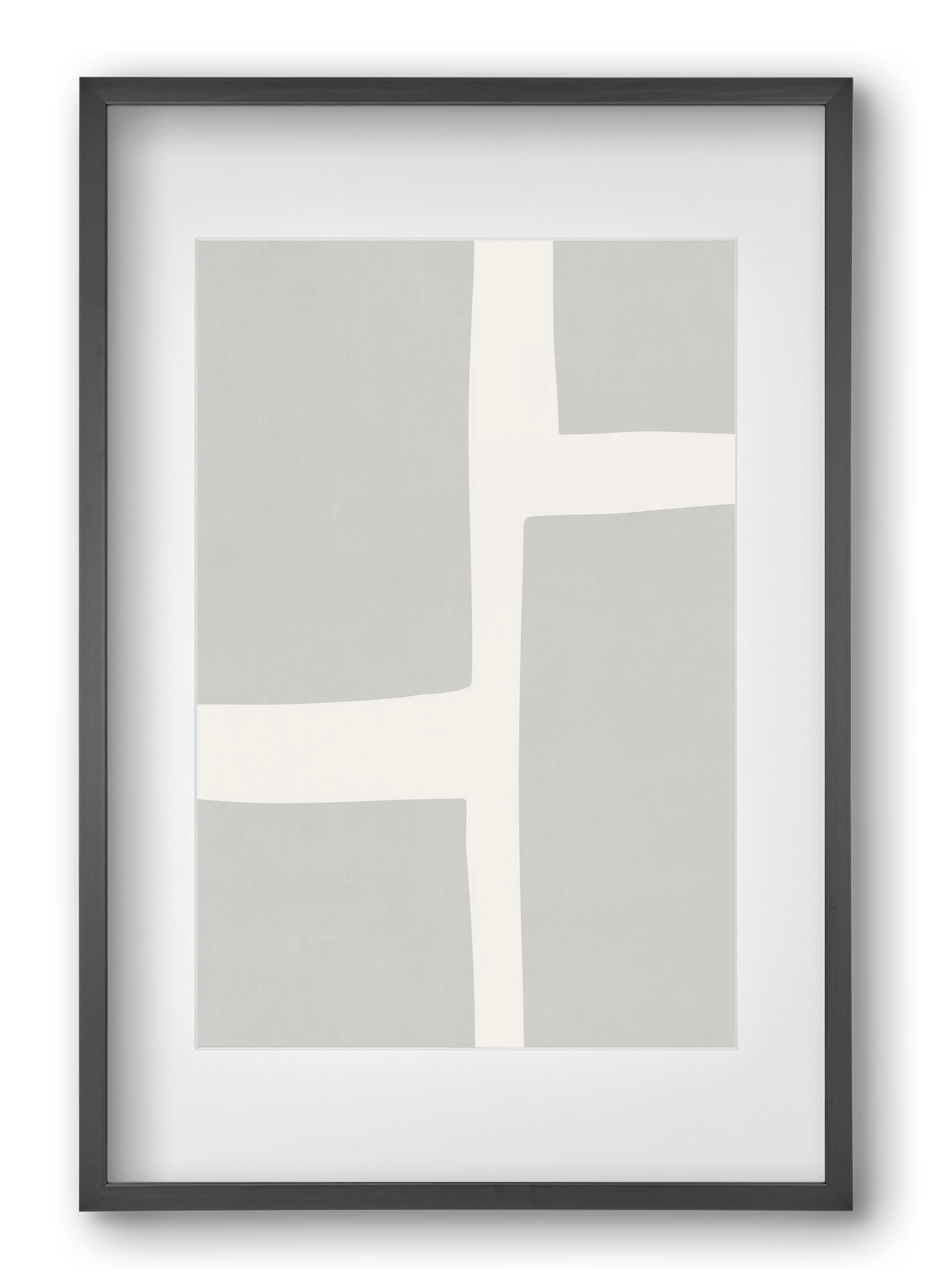 Abstract Art - Gray02, 40x60 cm (30x45 cm), Fekete keret, paszpartuval