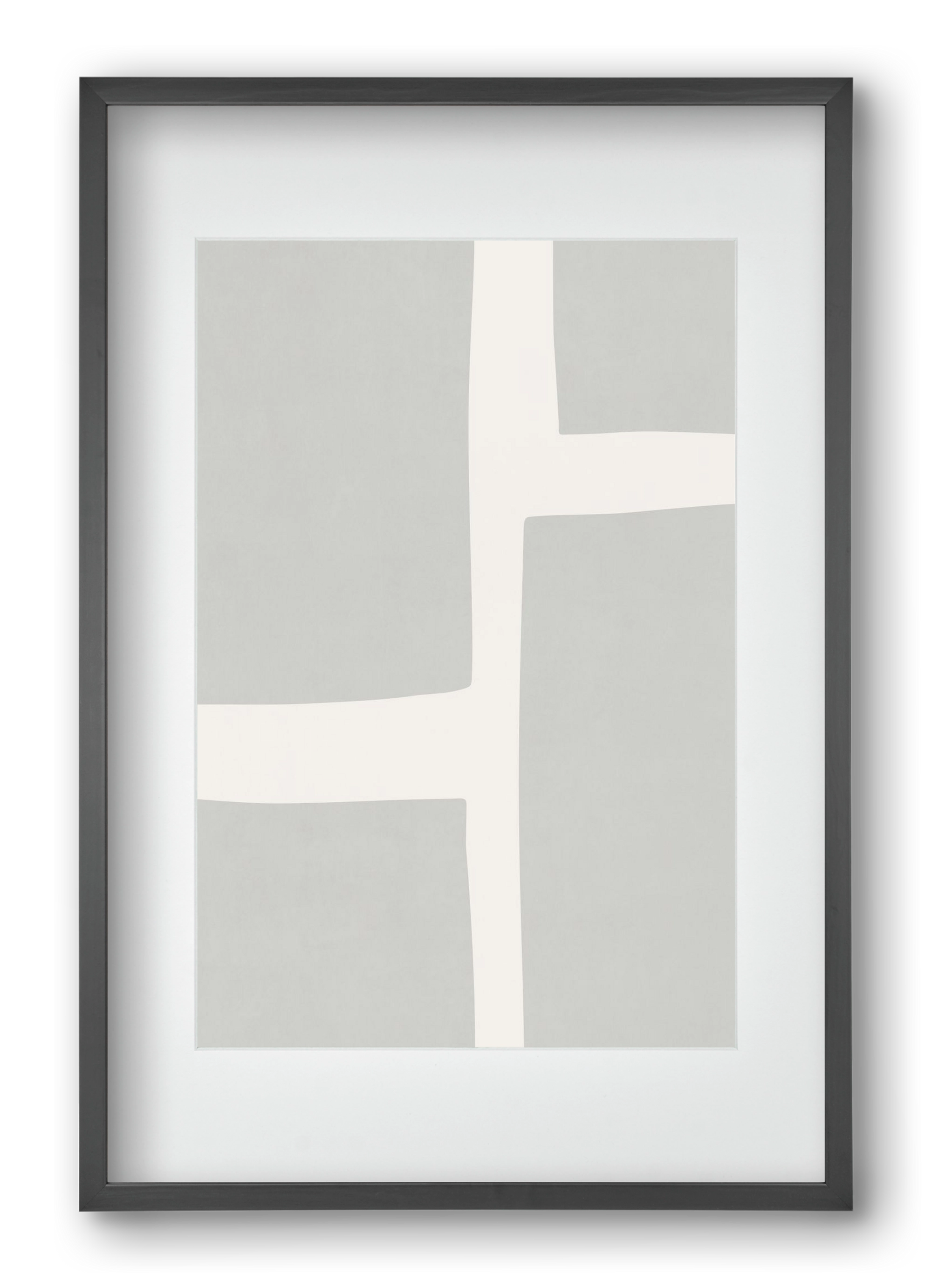 Abstract Art - Gray02, 40x60 cm (30x45 cm), Fekete keret, paszpartuval