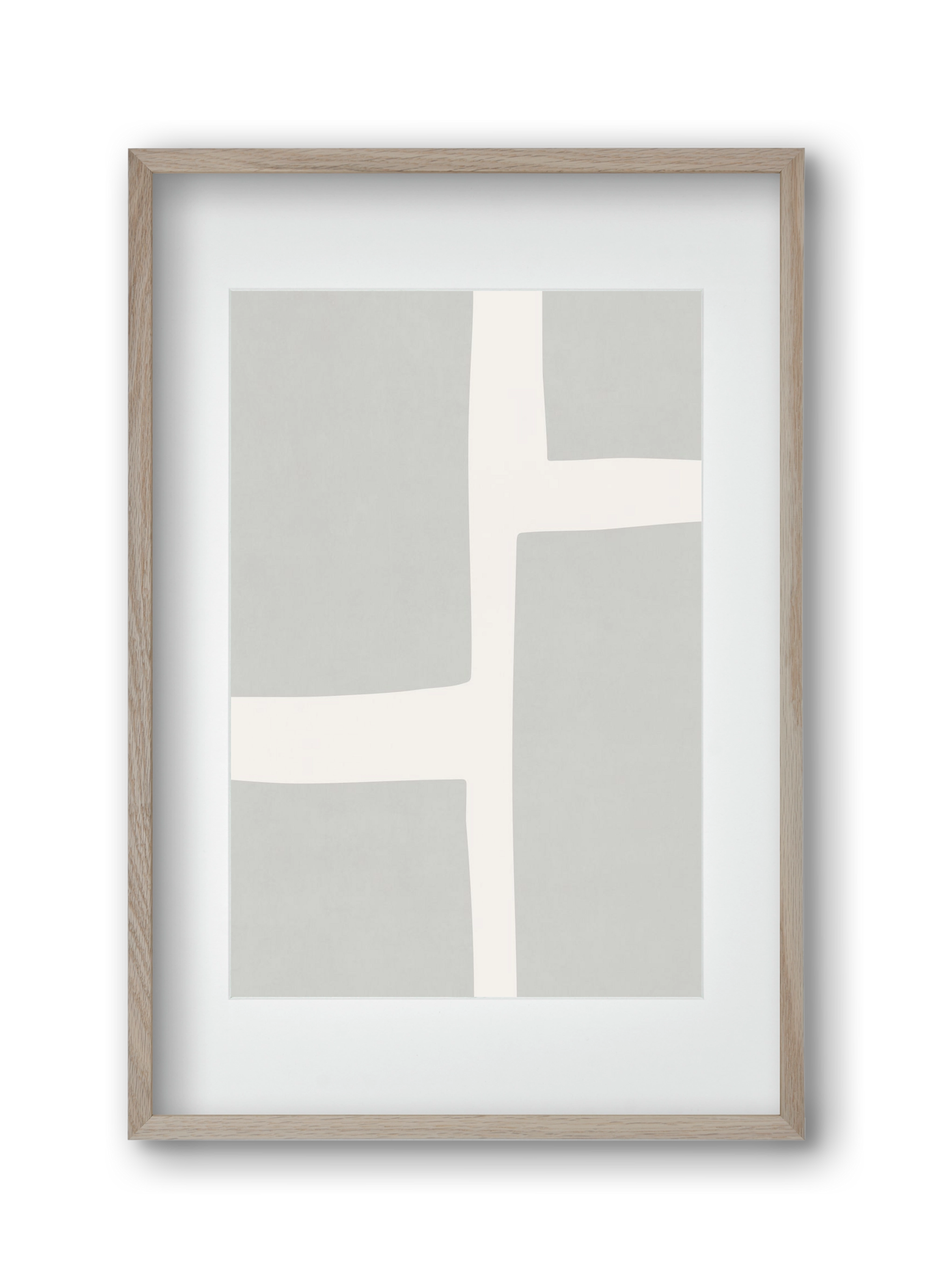 Abstract Art - Gray02, 30x45 cm (20x30 cm), Tölgy keret, paszpartuval