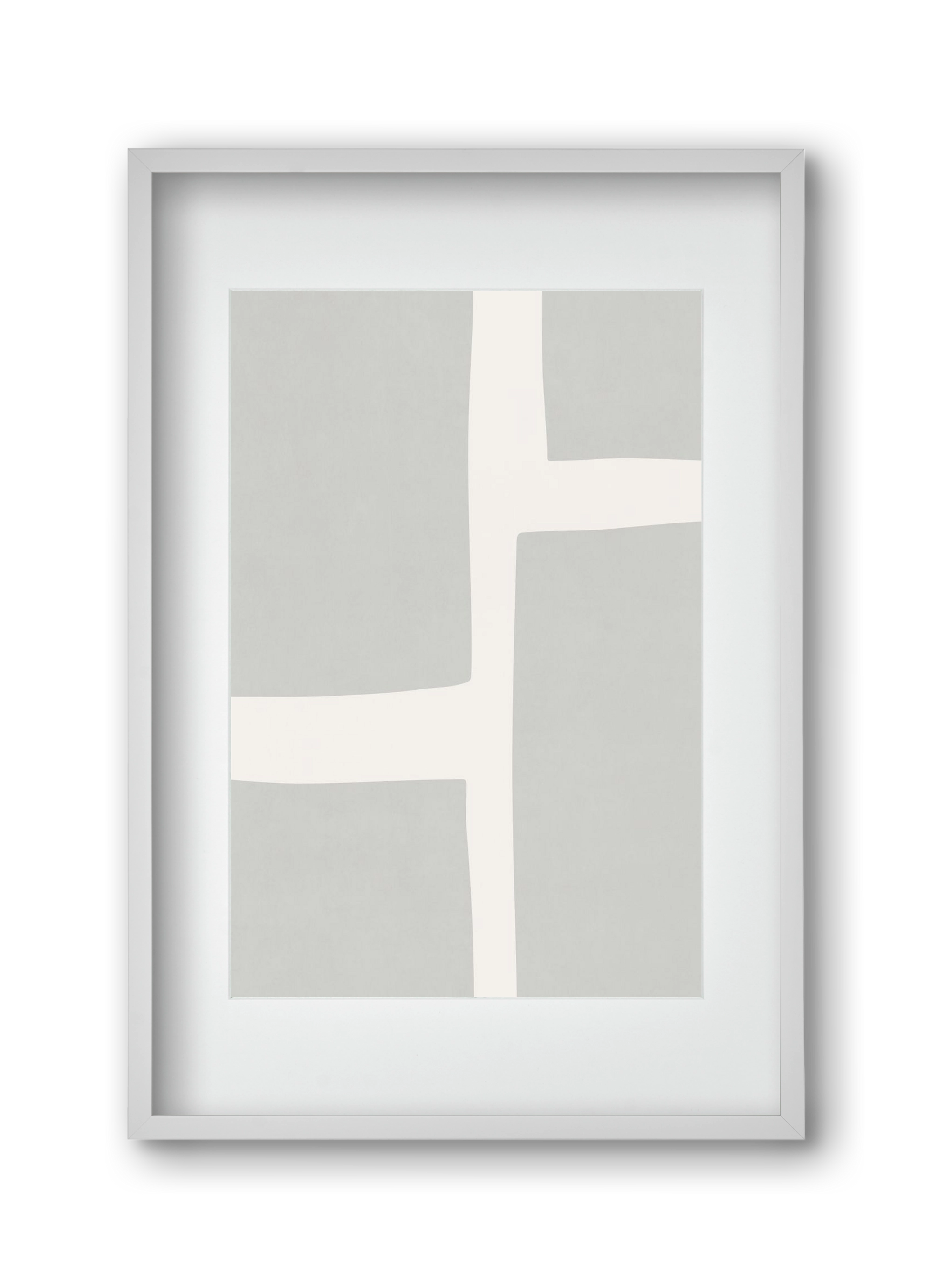 Abstract Art - Gray02, 30x45 cm (20x30 cm), Fehér keret, paszpartuval