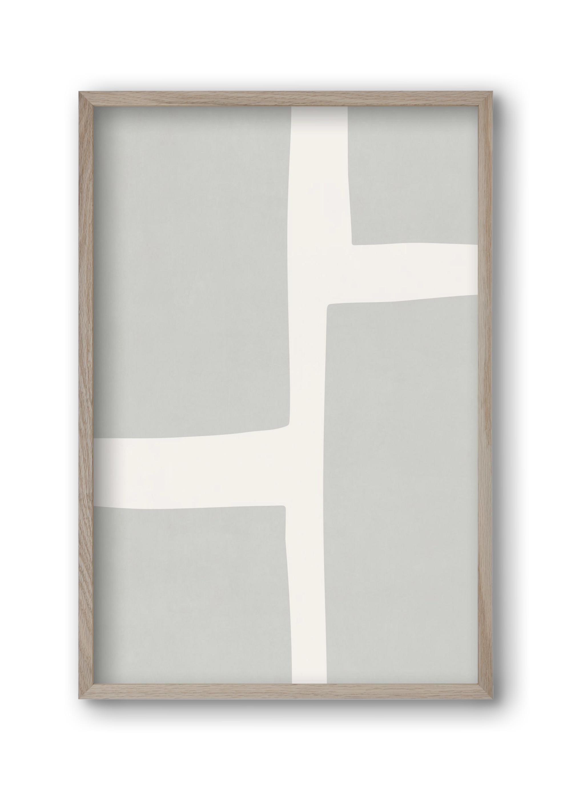 Abstract Art - Gray02, 30x45 cm (30x45 cm), Tölgy keret