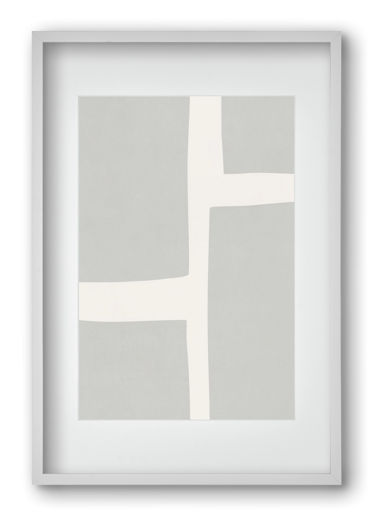 Abstract Art - Gray02, 40x60 cm (30x45 cm), Fehér keret, paszpartuval