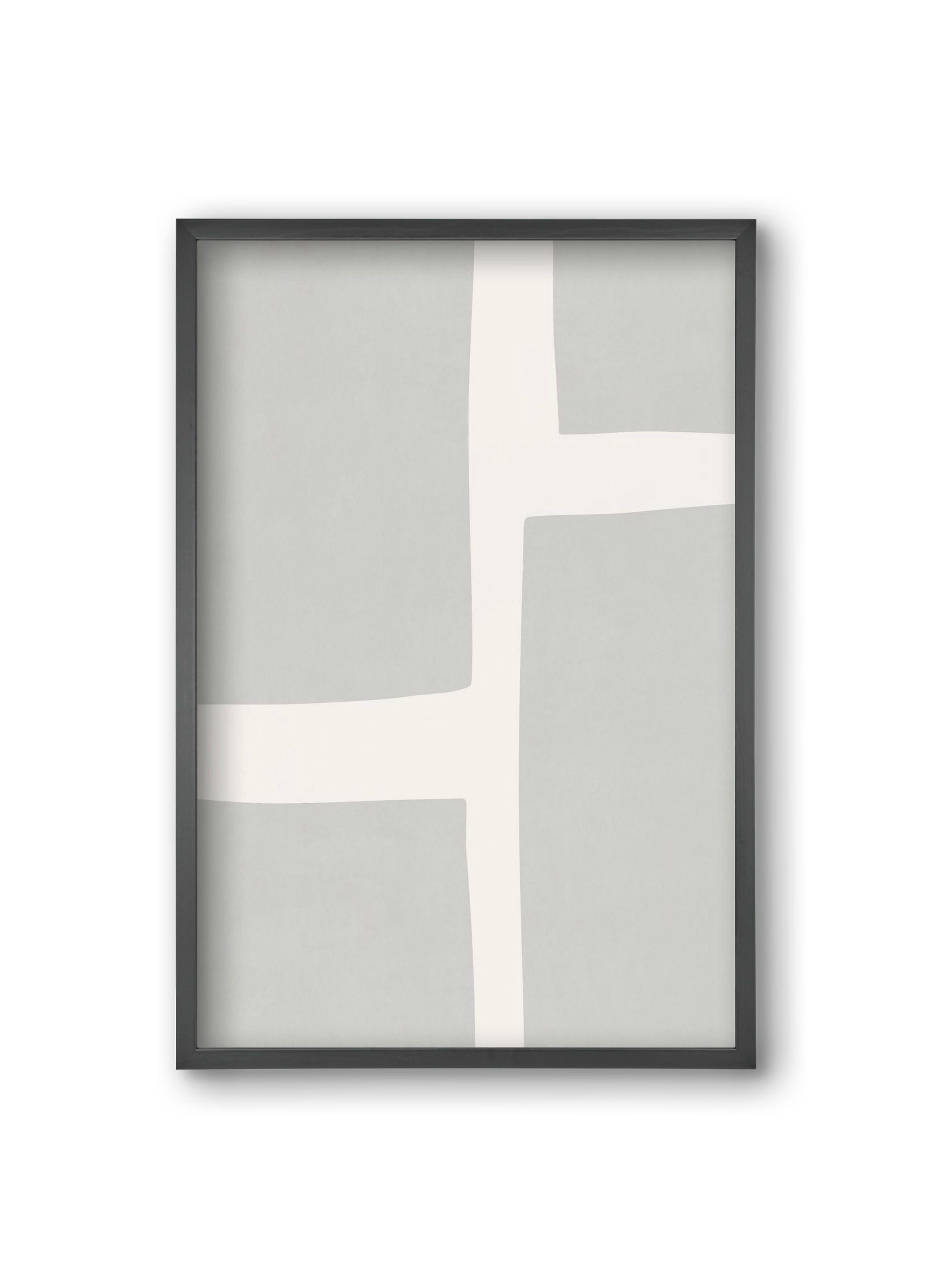 Abstract Art - Gray02, 20x30 cm (20x30 cm), Fekete keret